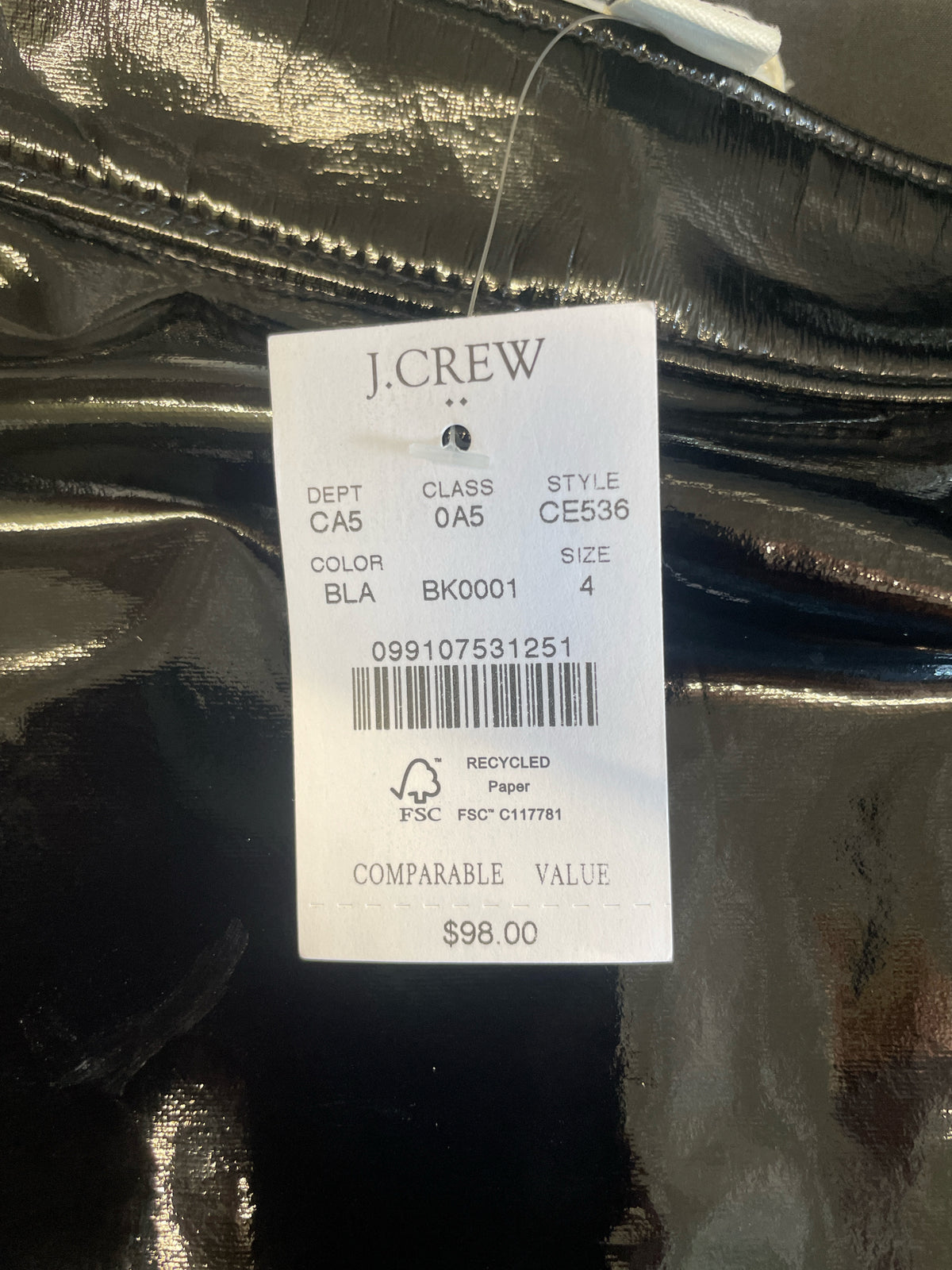 J. CREW Size 4 Black Skirt