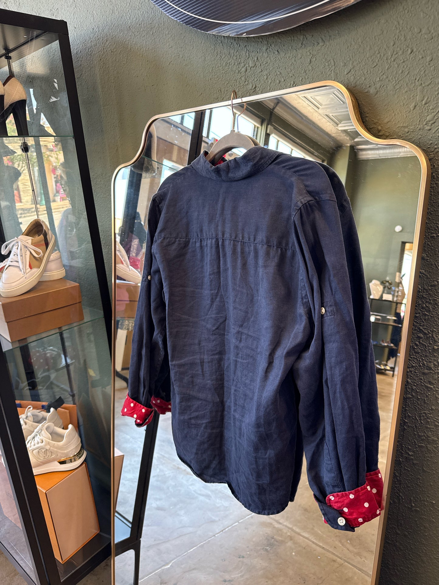 Lauren Ralph Lauren Size S Navy/Red Top