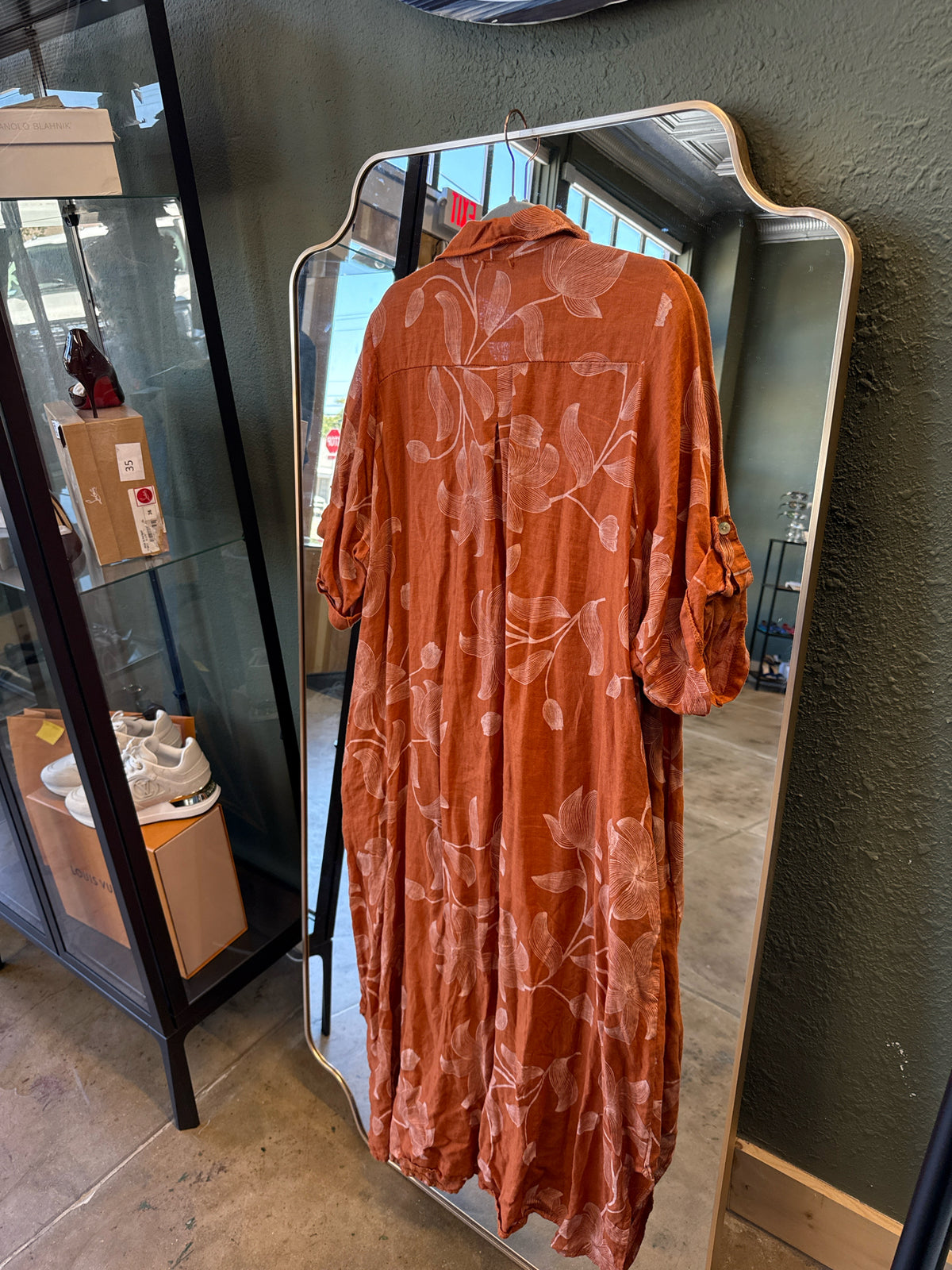 Made in Italy Size OS Burnt Orange Dress