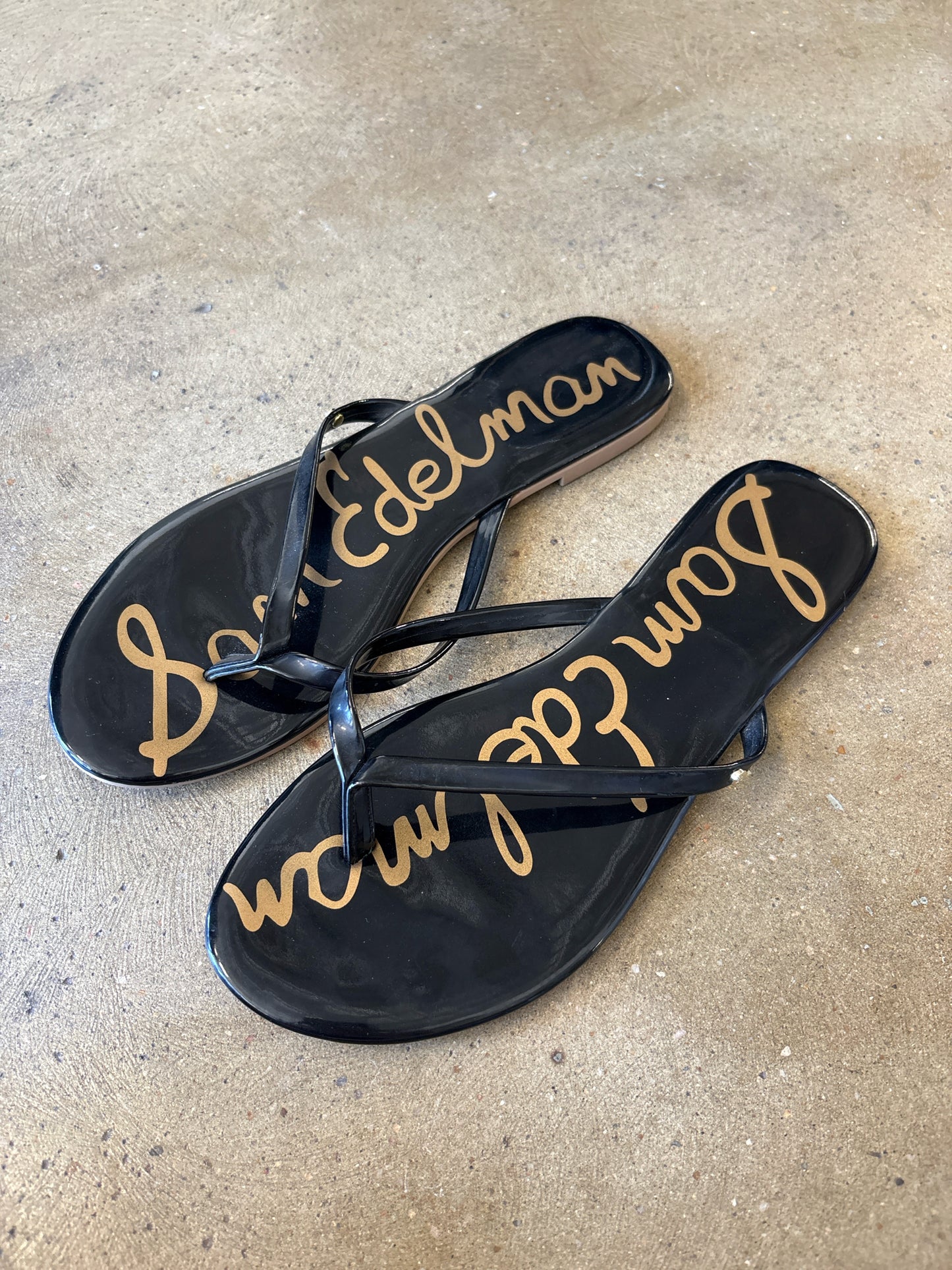 Sam Edelman Shoe Size 10 Black Flip Flops
