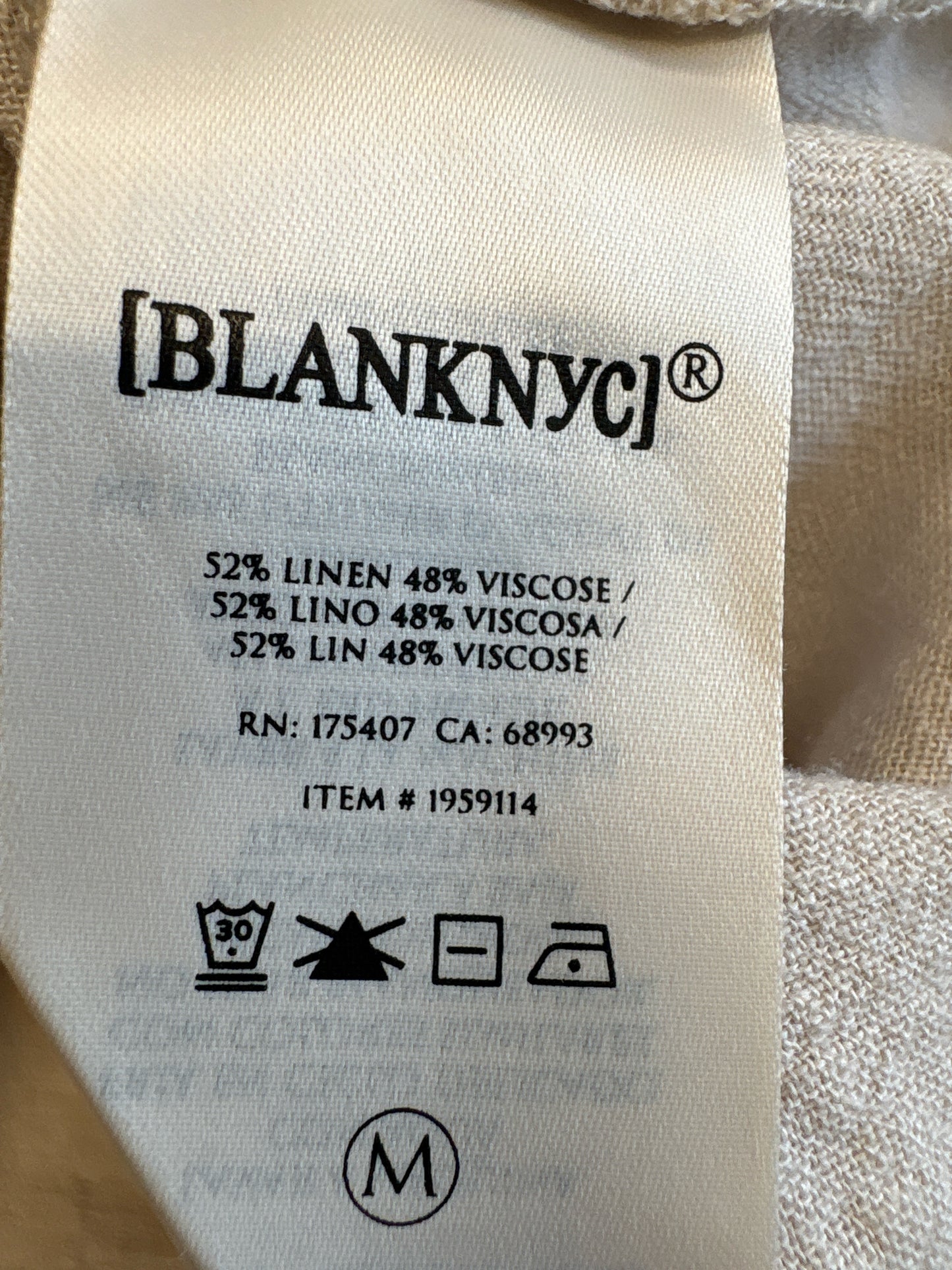Blank NYC Size M Tan Top