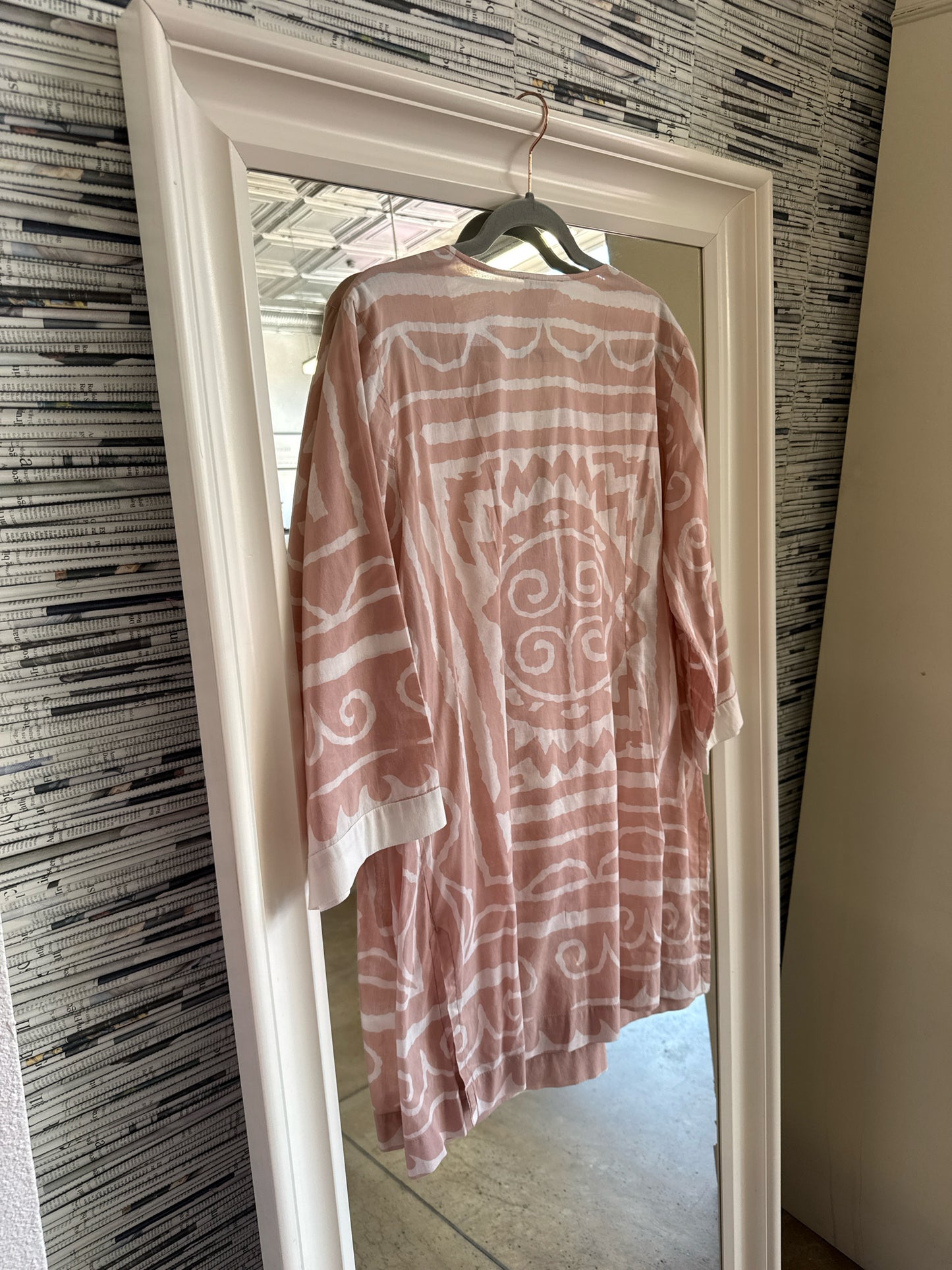 Soft Surroundings Size L pink/white Dress