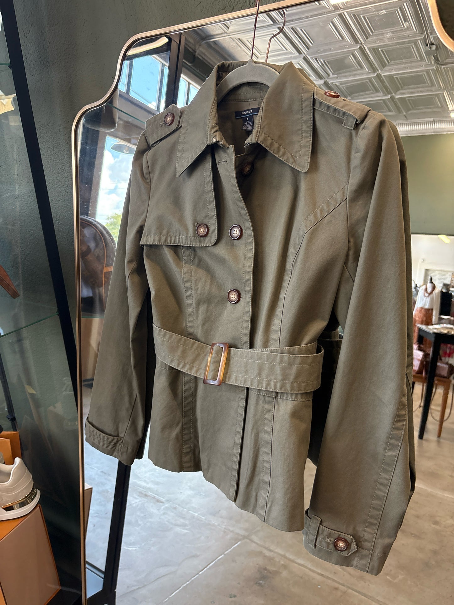 Nautica Size 4 Olive Green Jacket