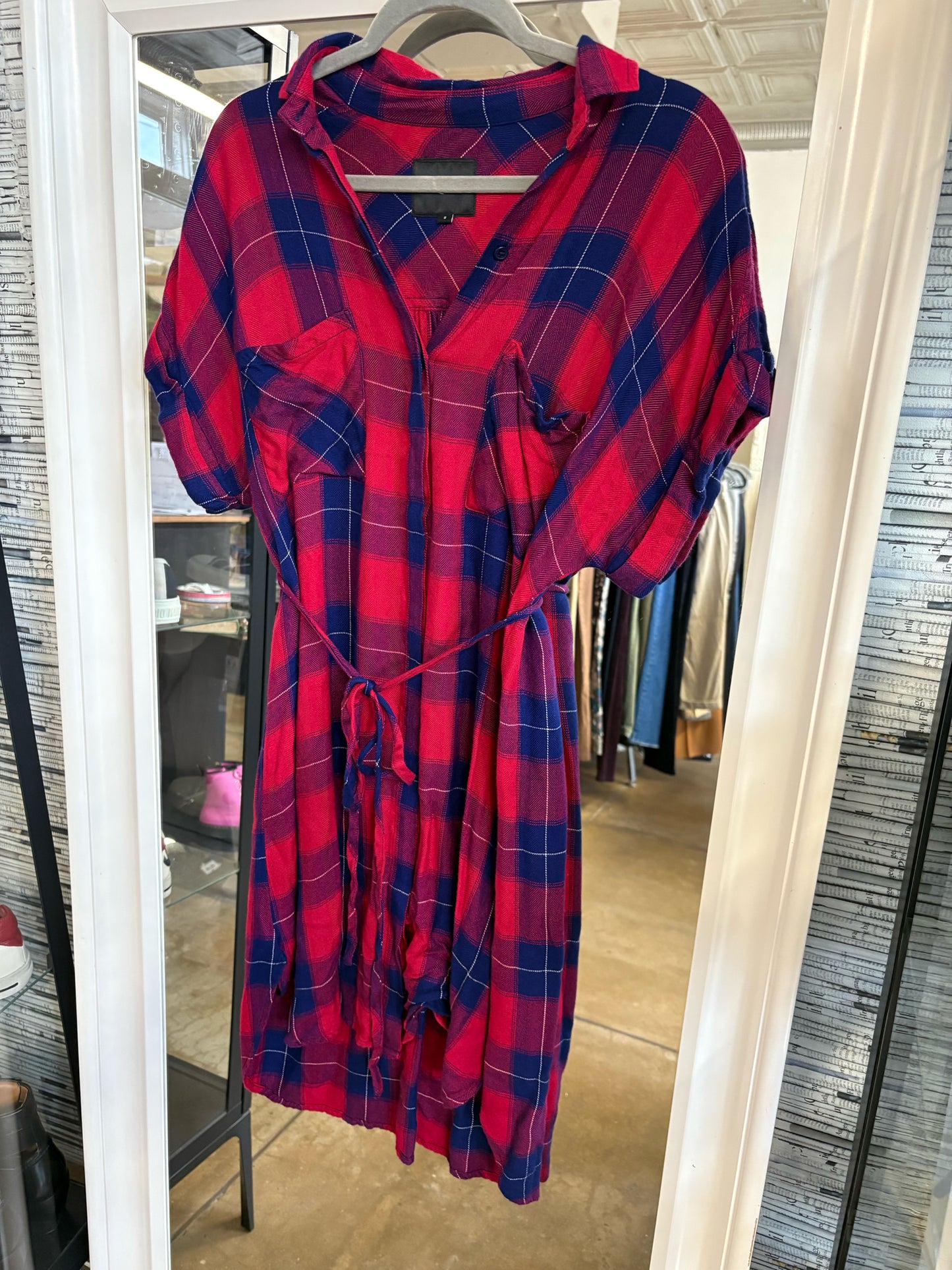 Rails Size S Red/Blue Plaid Dress