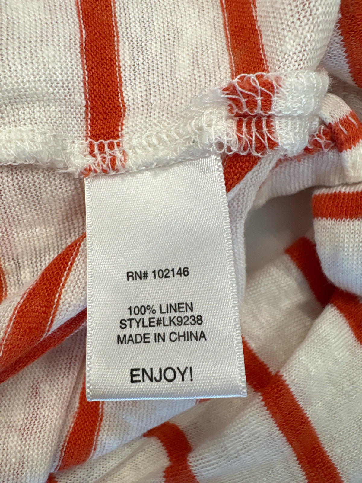 Michael Stars Size S orange and white Top