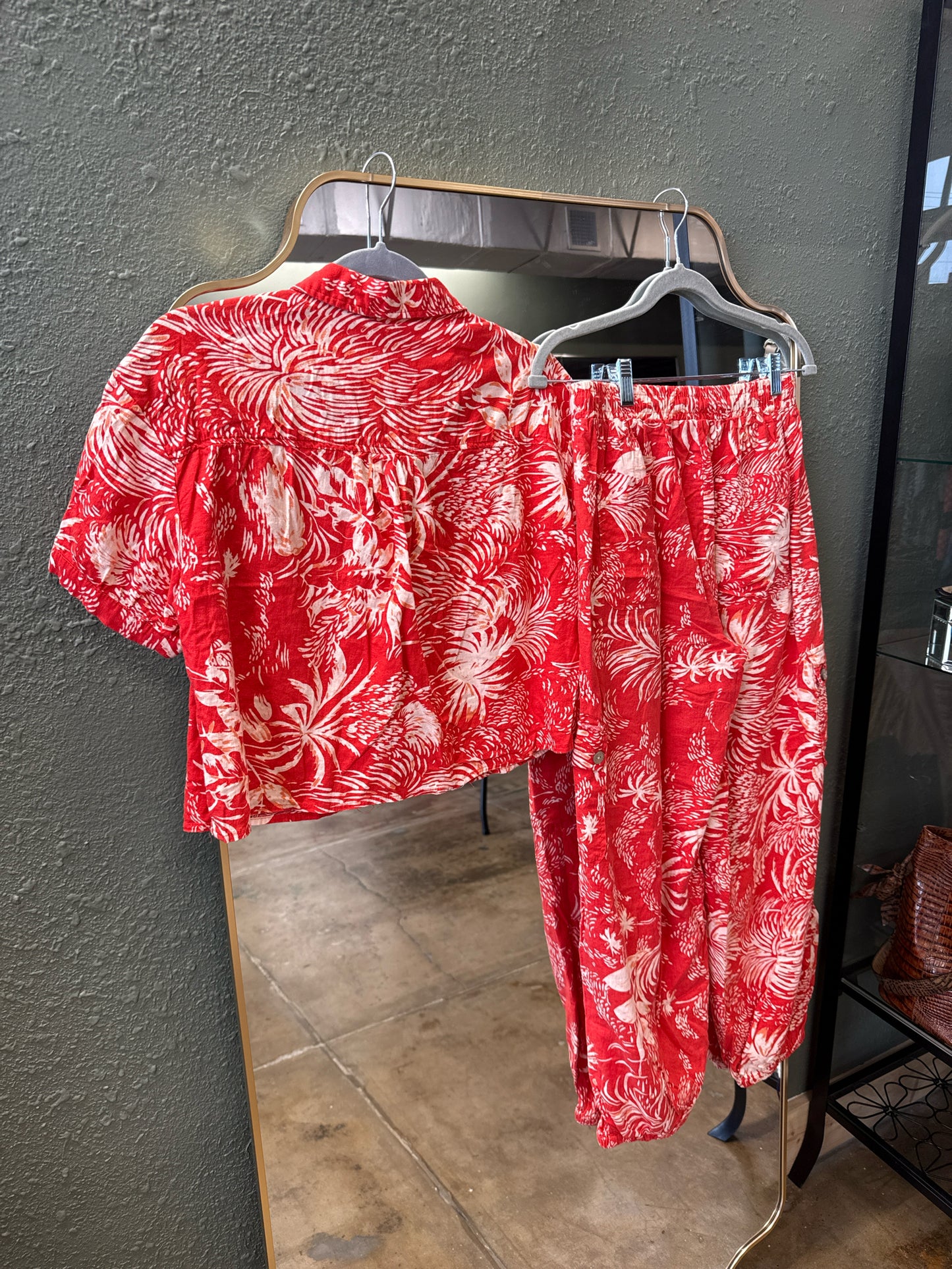Christian Siriano Size S Red Two Piece Set