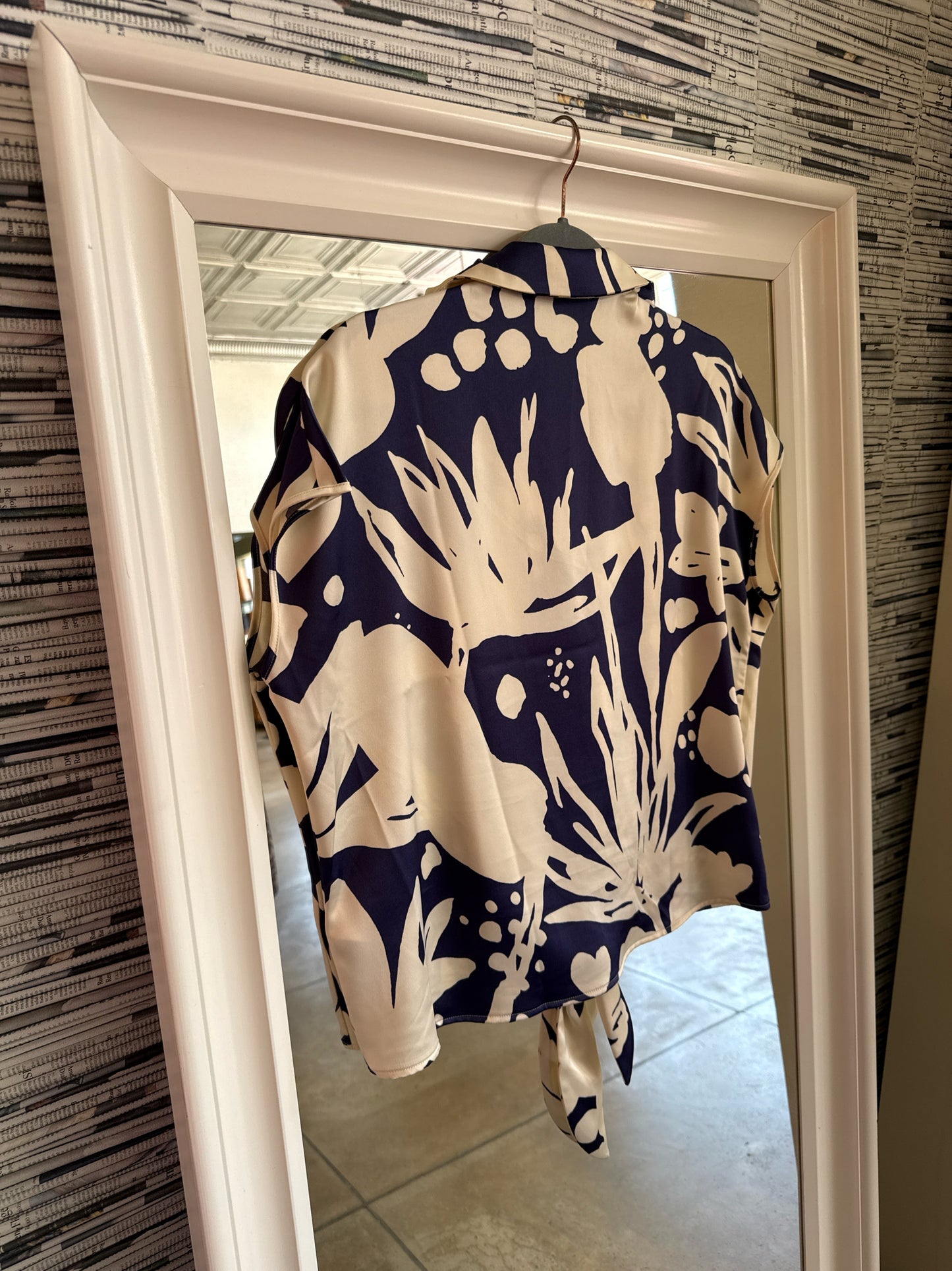 Rachel Zoe Size S Navy/Ivory Top