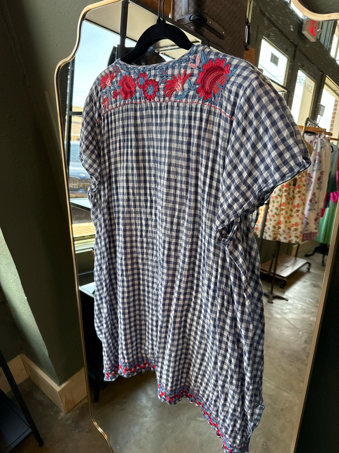 Johnny Was Size XL Blue/Red Tunic