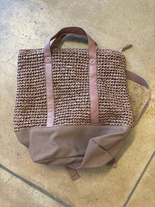 Roxy Brown Knit Bag