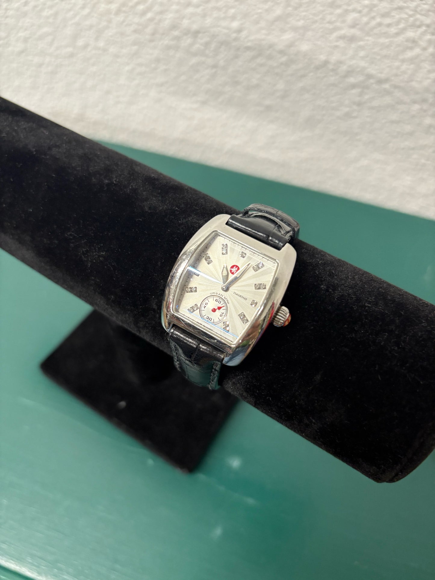 Michele Black/Silver Watch