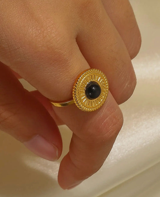 Flanerie Black/Gold Ring