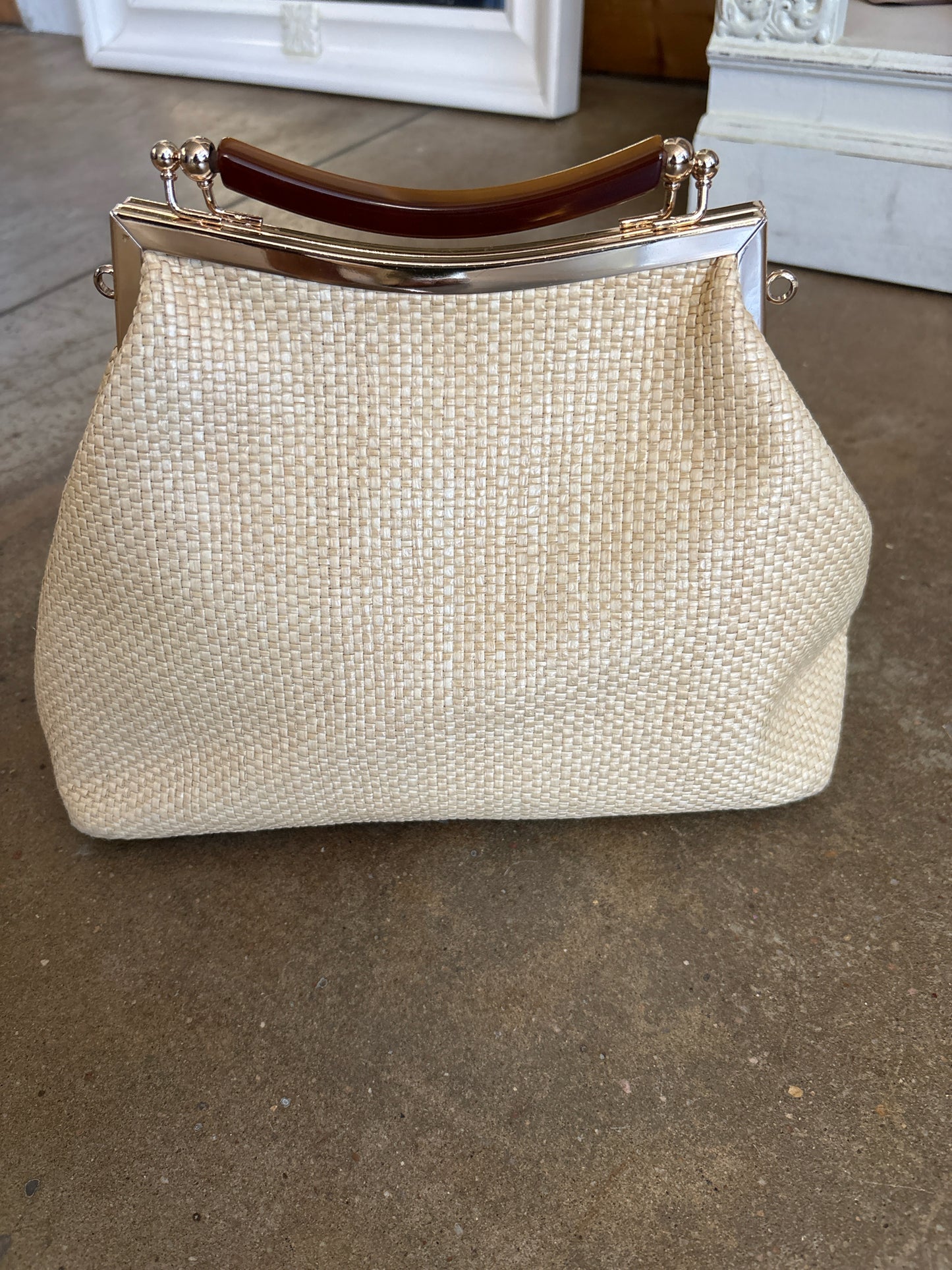 Stella Bianca Cream Purse