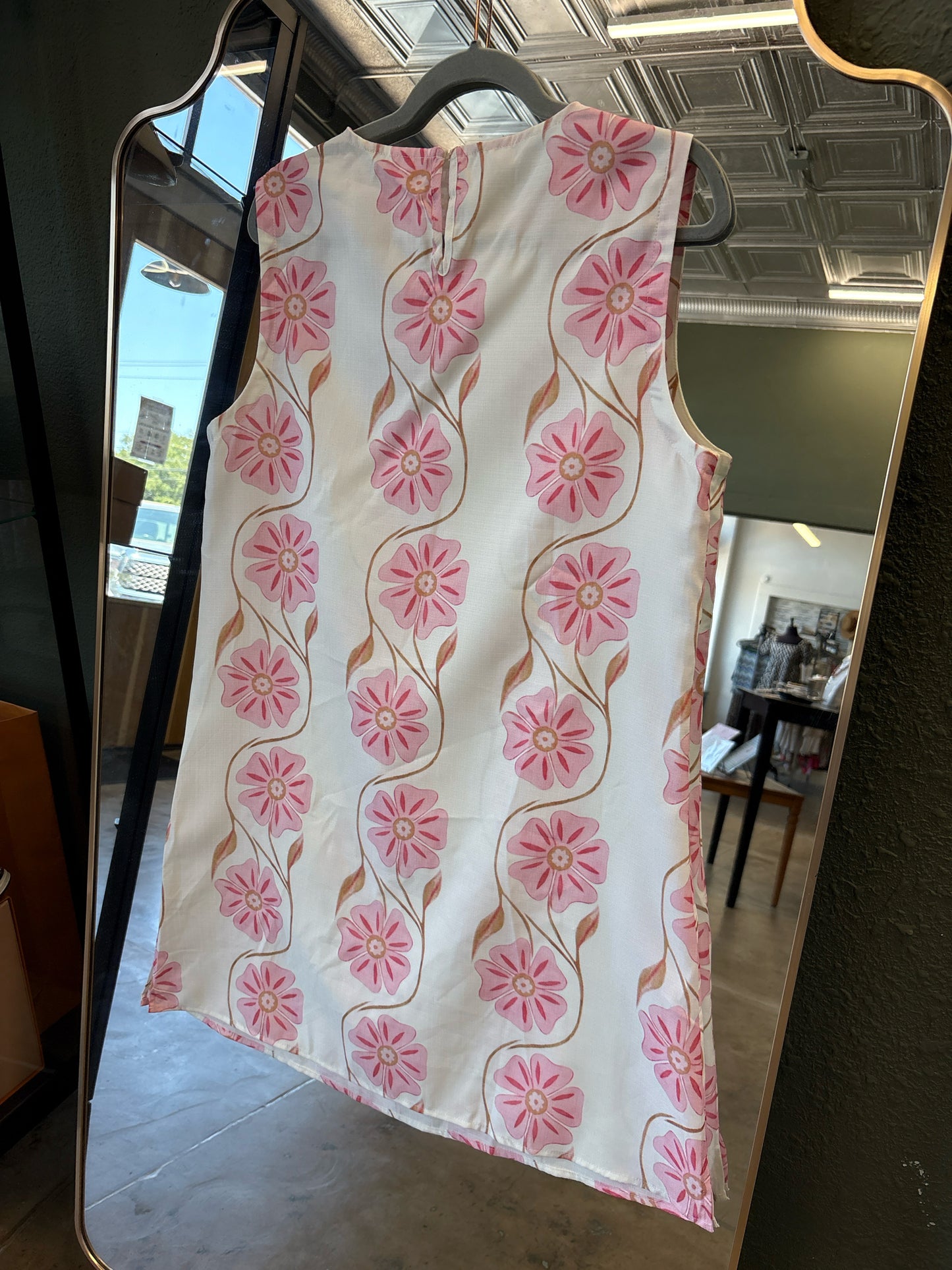 Commense Size L White Print Dress