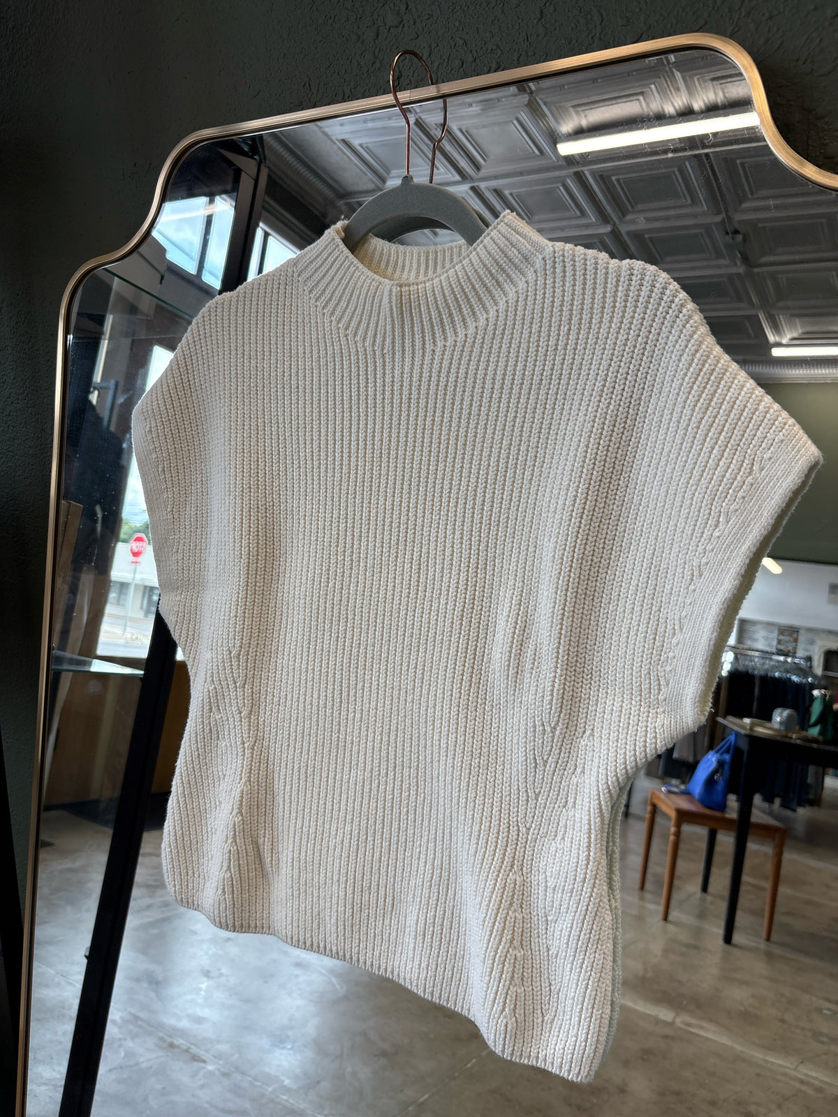BANANA REP. Size M Ivory Mock neck Sweater