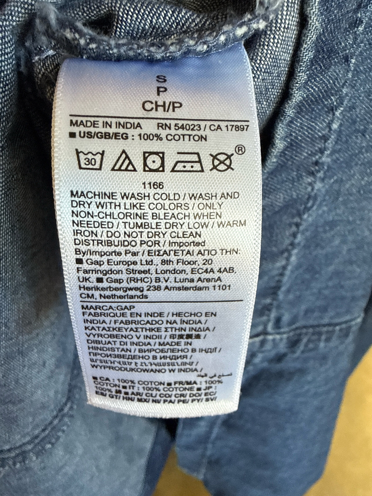 GAP Size S Denim Dress