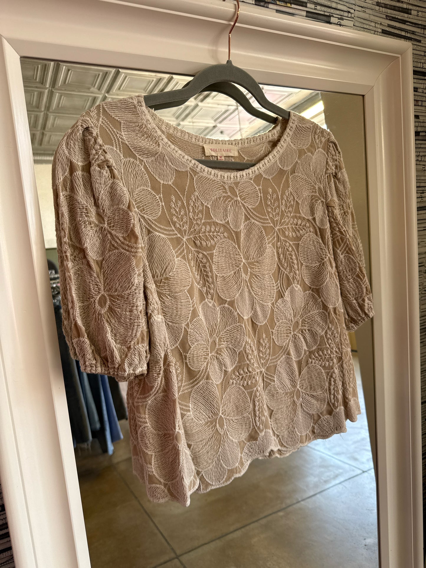 Solitaire Size M Brown Top