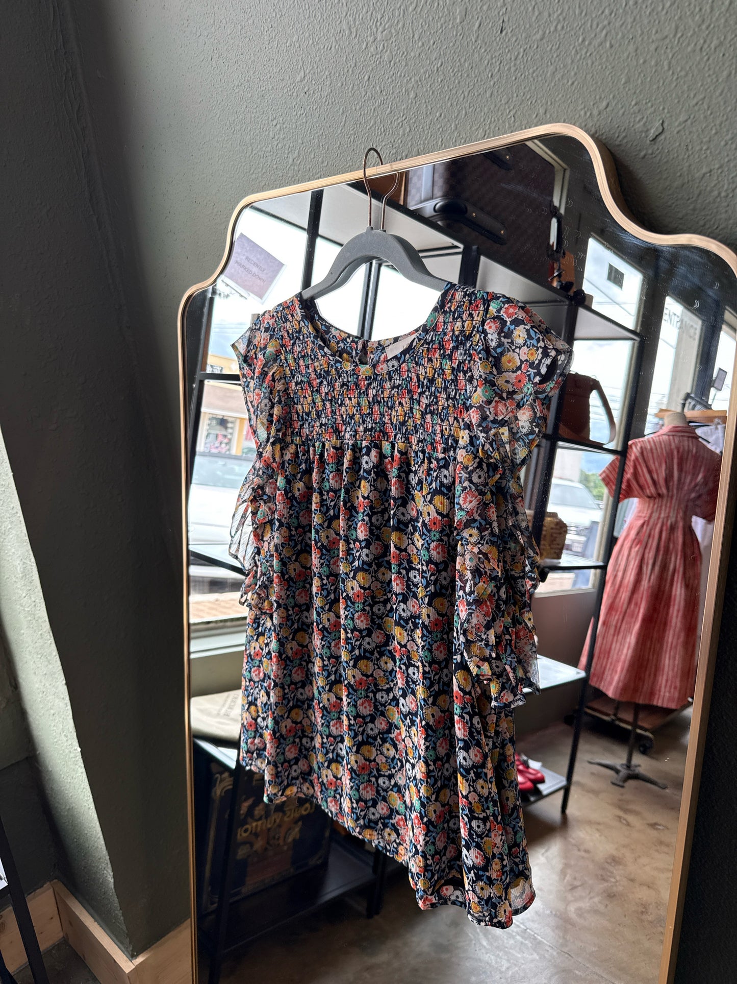 LOFT Size M Navy/Multi Top