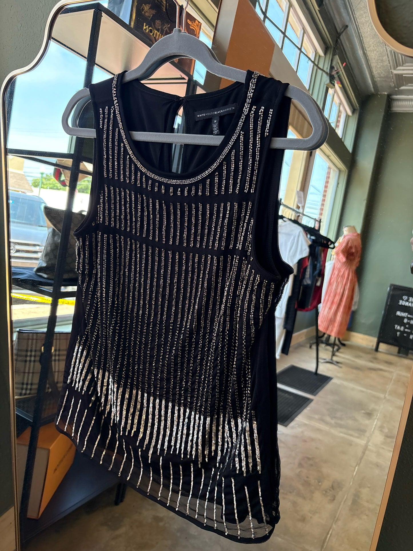 White House Black Market Size M Black Top