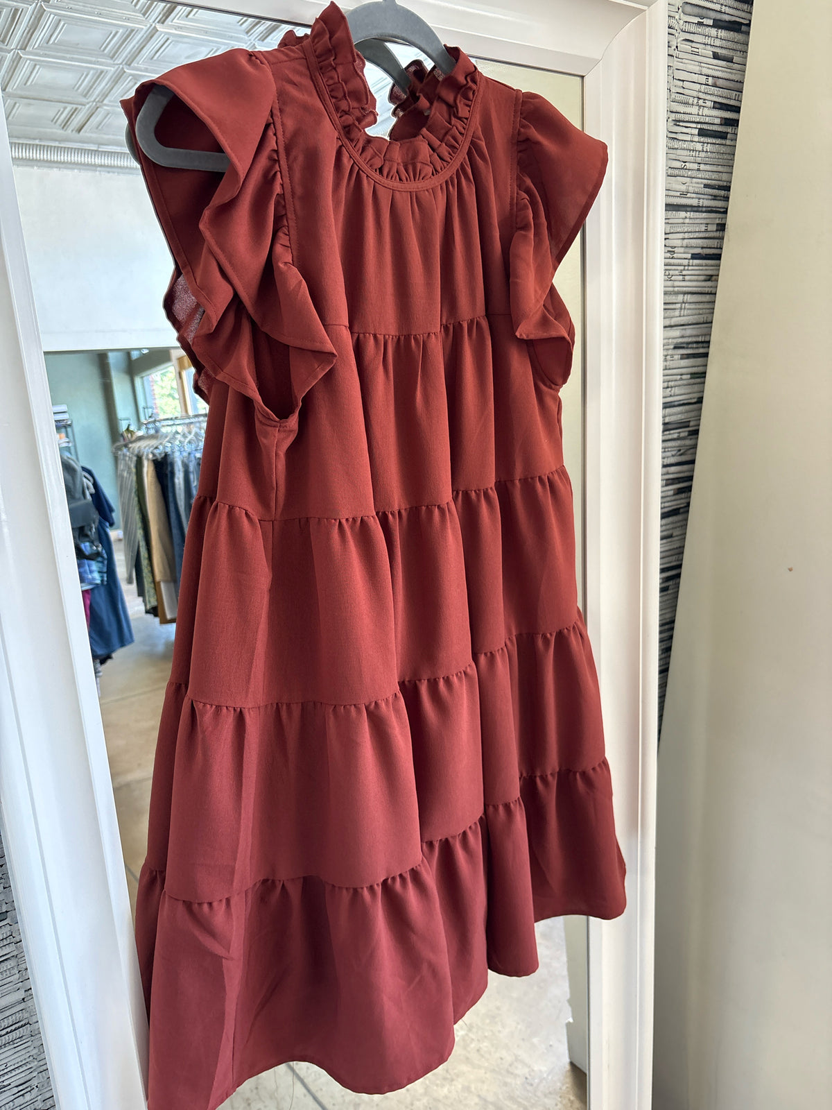 entro Size L Burnt Dark Orange Dress