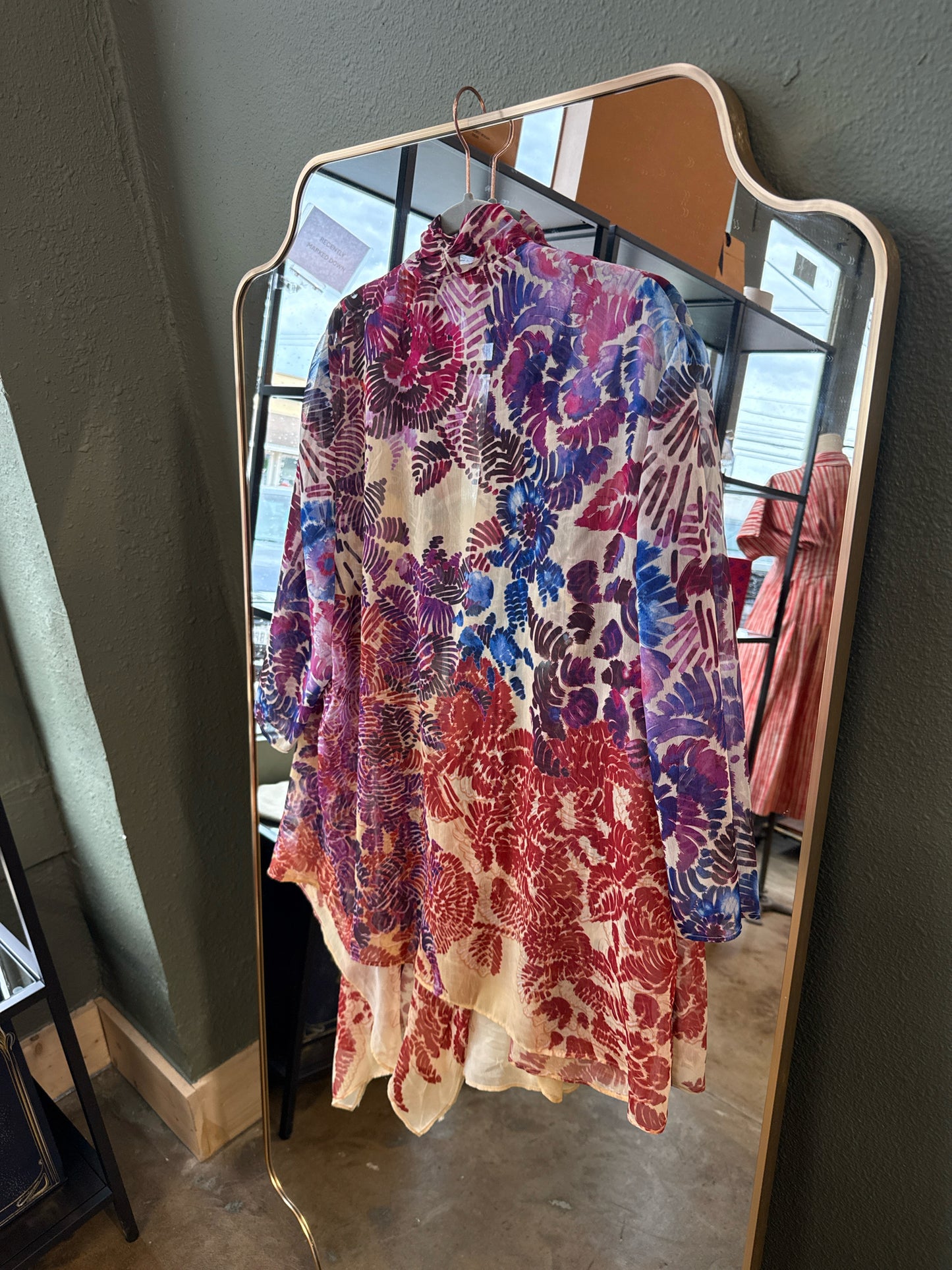 CHICO'S Size L Purple/Blue Kimono/Shawl