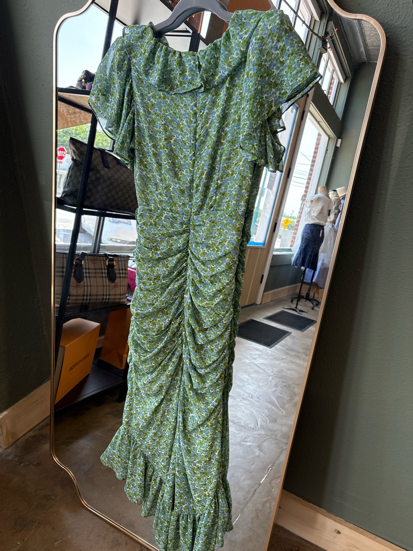 ASTR green and blue Dress