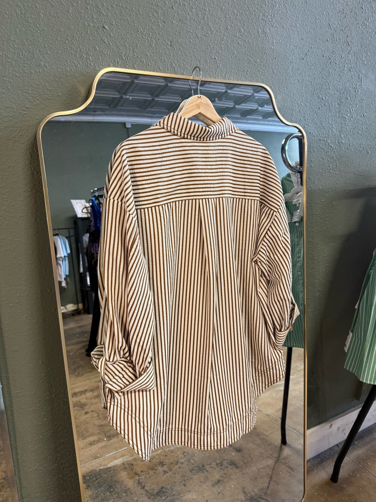 entro Size 1X brown/cream Top
