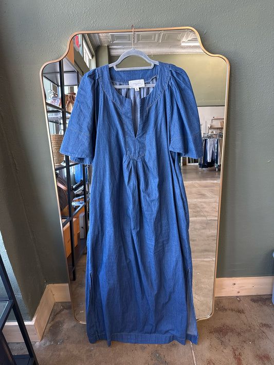 Pomander Place Size XL Denim maxi Dress