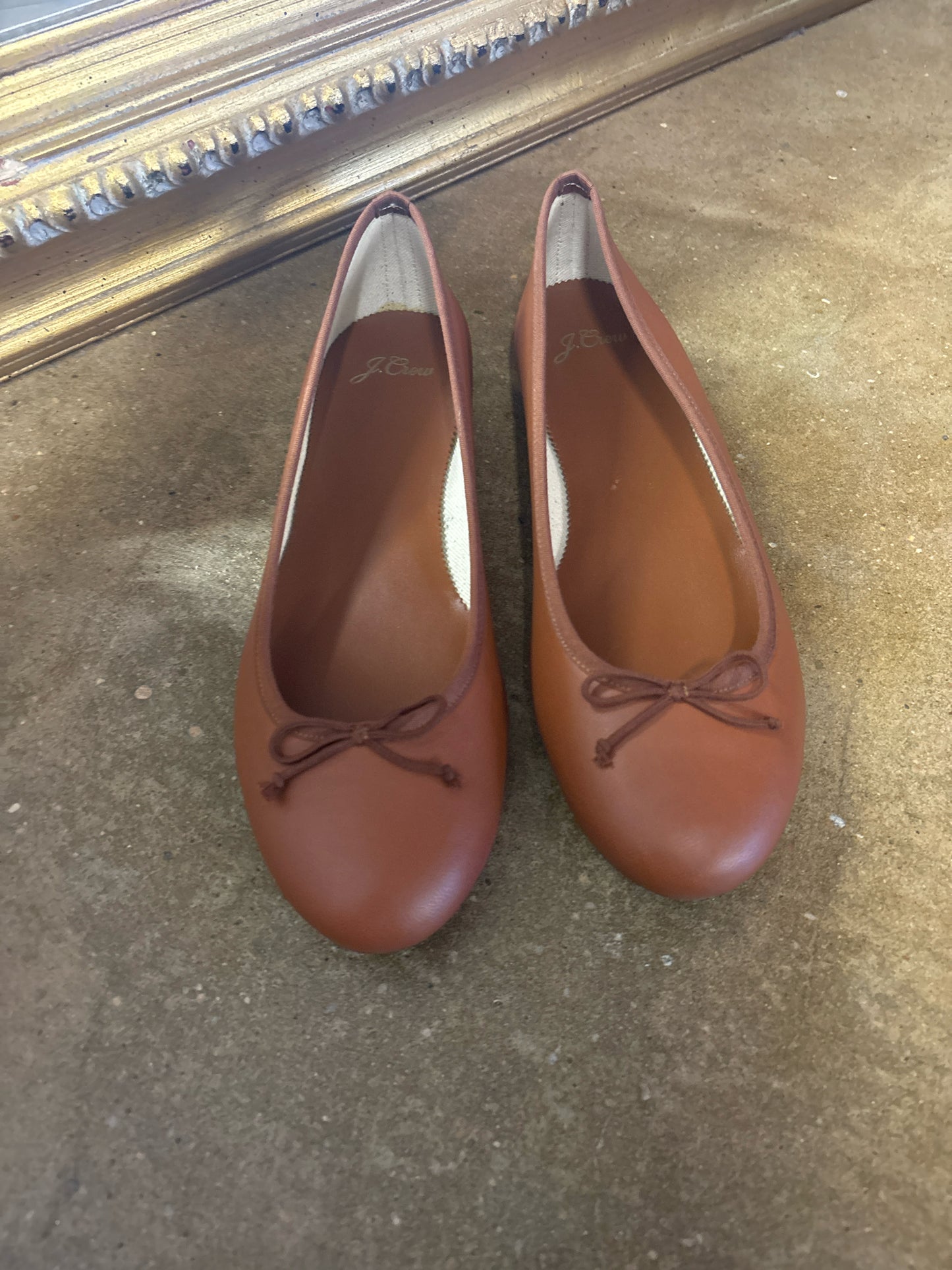 J. CREW Shoe Size 9.5 Tan ballet Flats