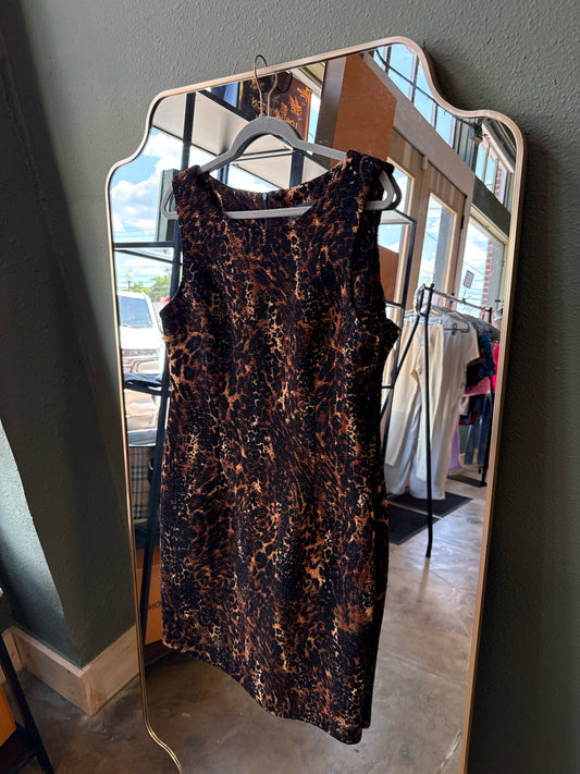 connected apparel Size 14 Brown/Black Dress