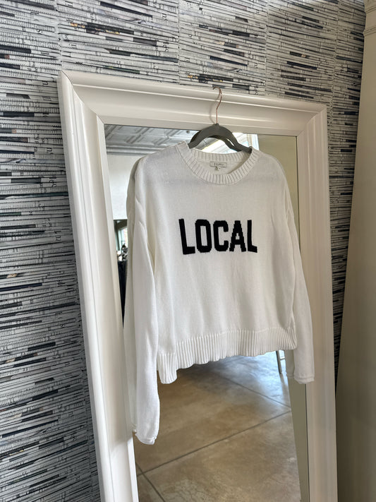z supply Size S White/Black Sweater