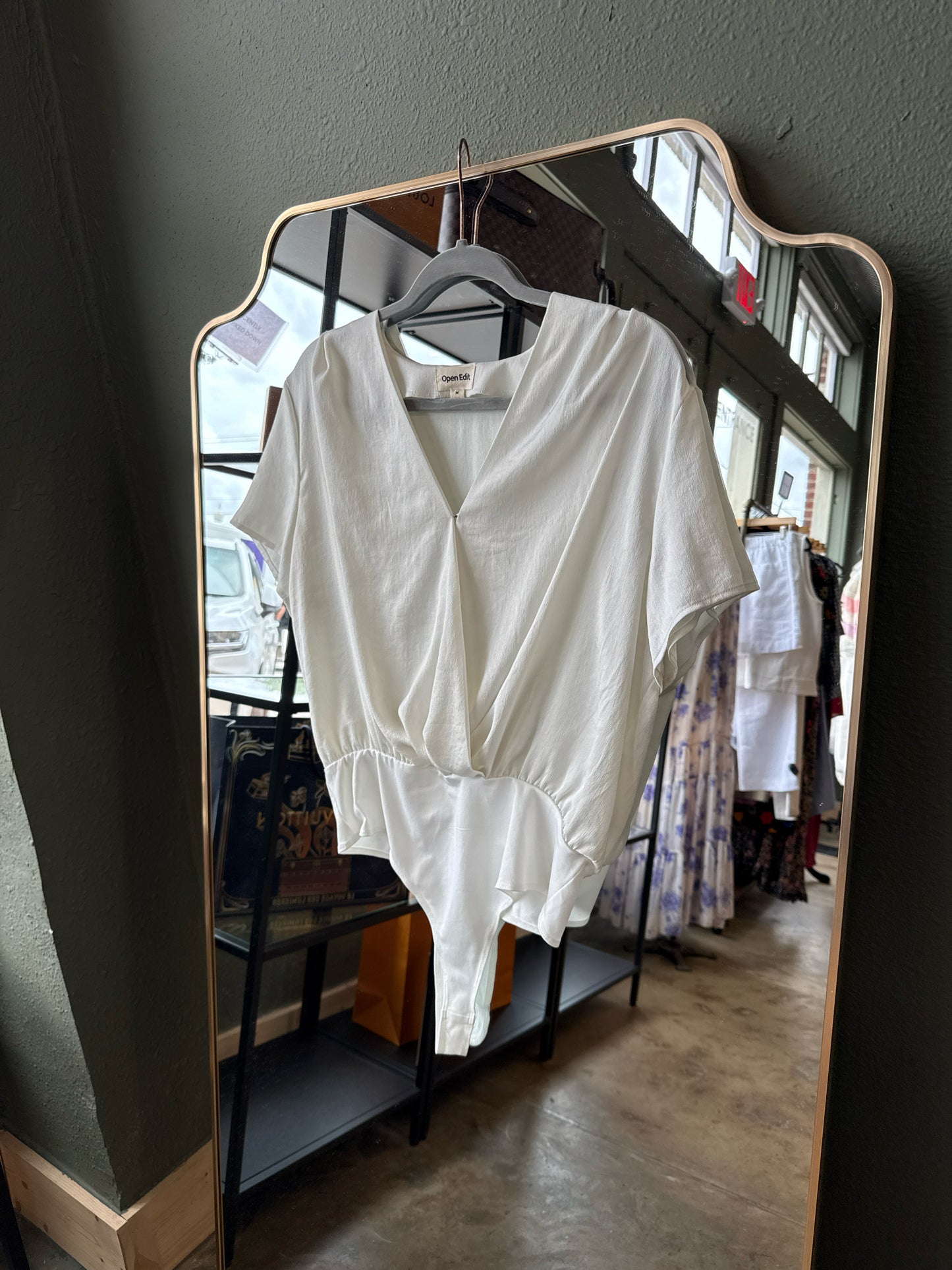Open Edit Size M Ivory Bodysuit