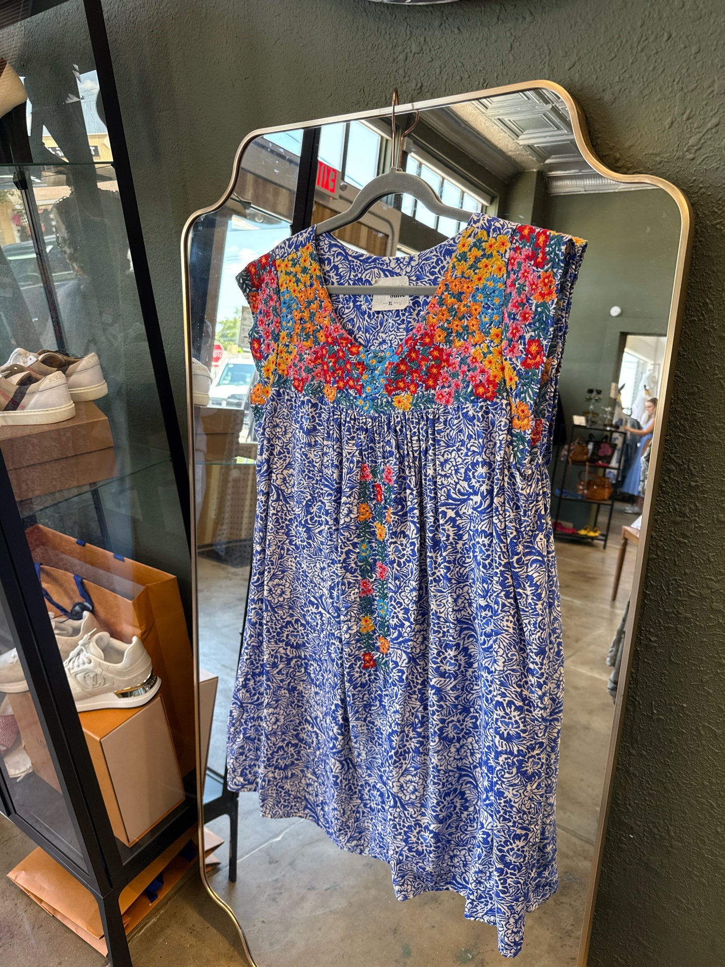 Savanna Jane Size XL Blue/Multi Dress