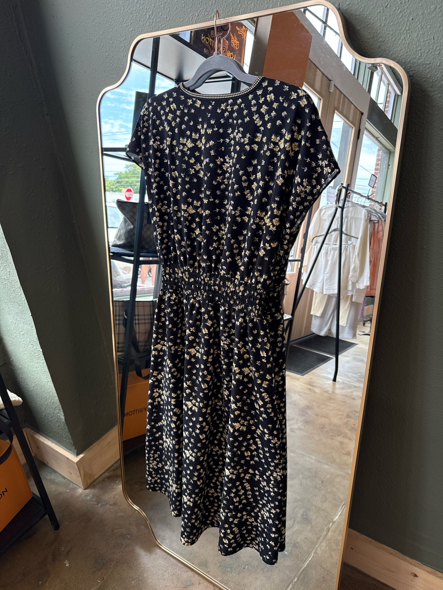 Max Studio Size L Black/Yellow Dress