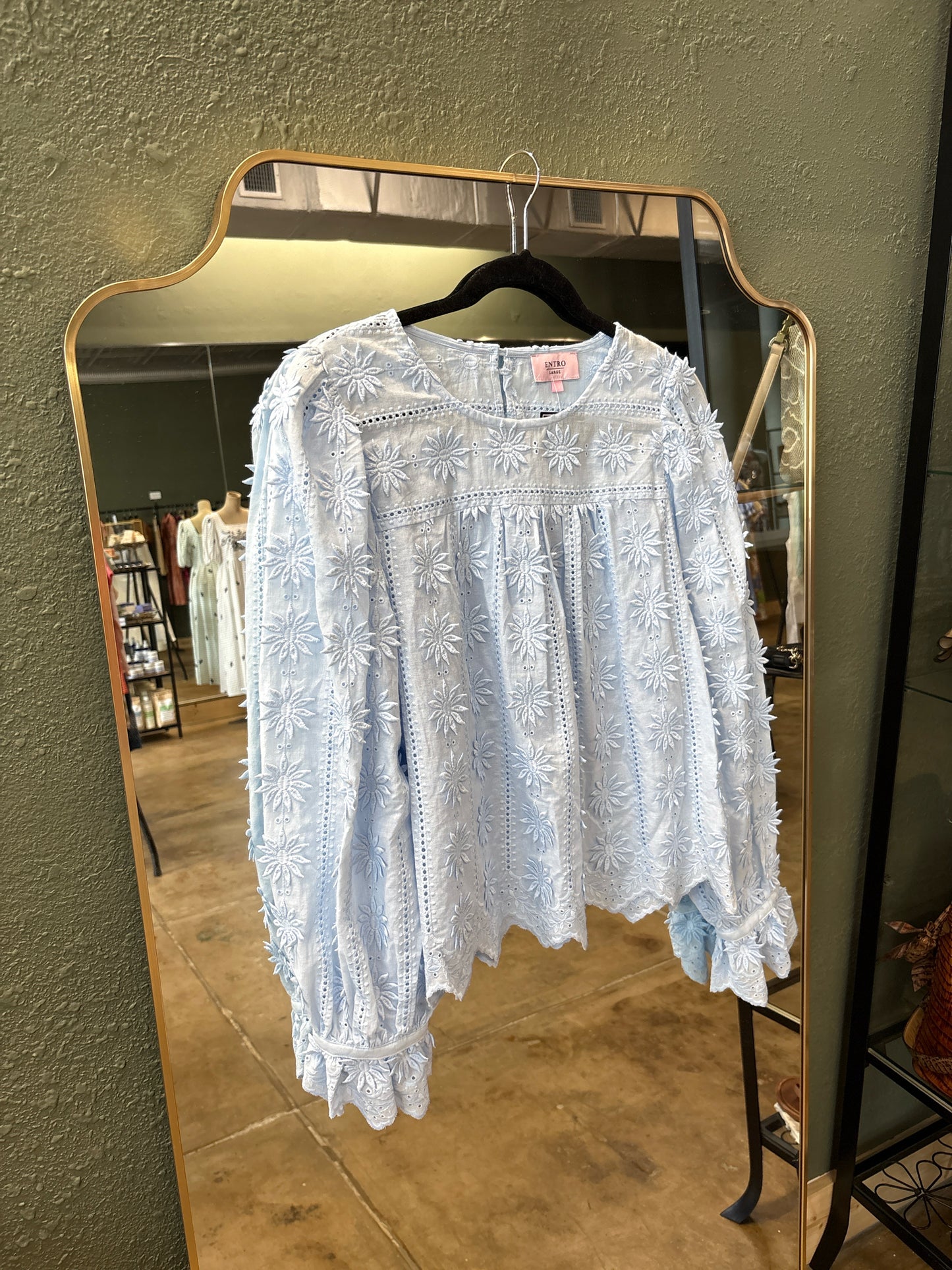 entro Size L Light Blue Top