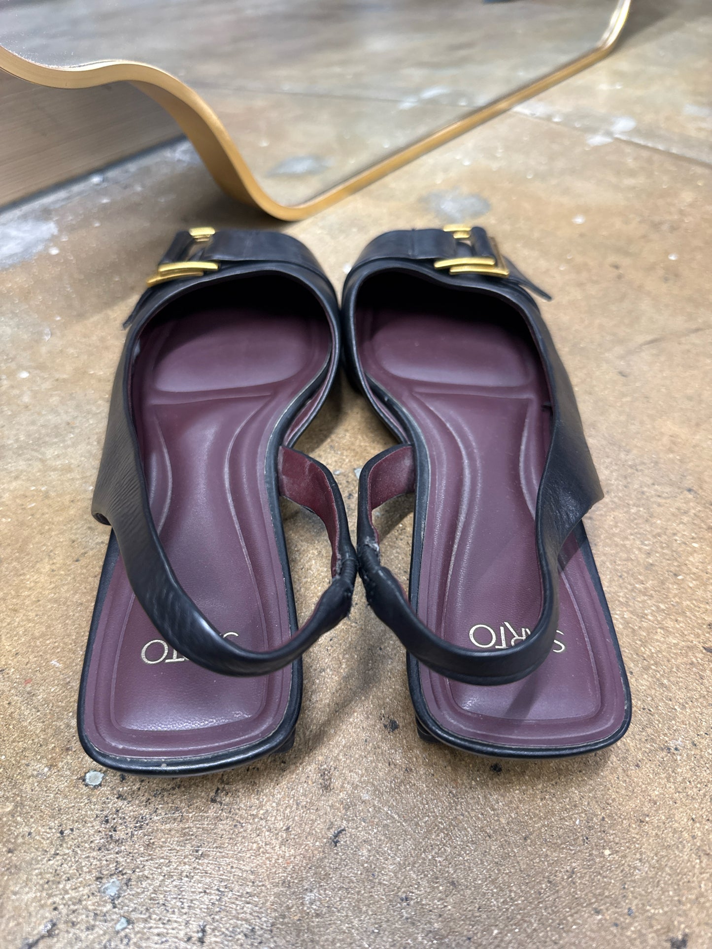 Sarto Shoe Size 9 Black Sandals
