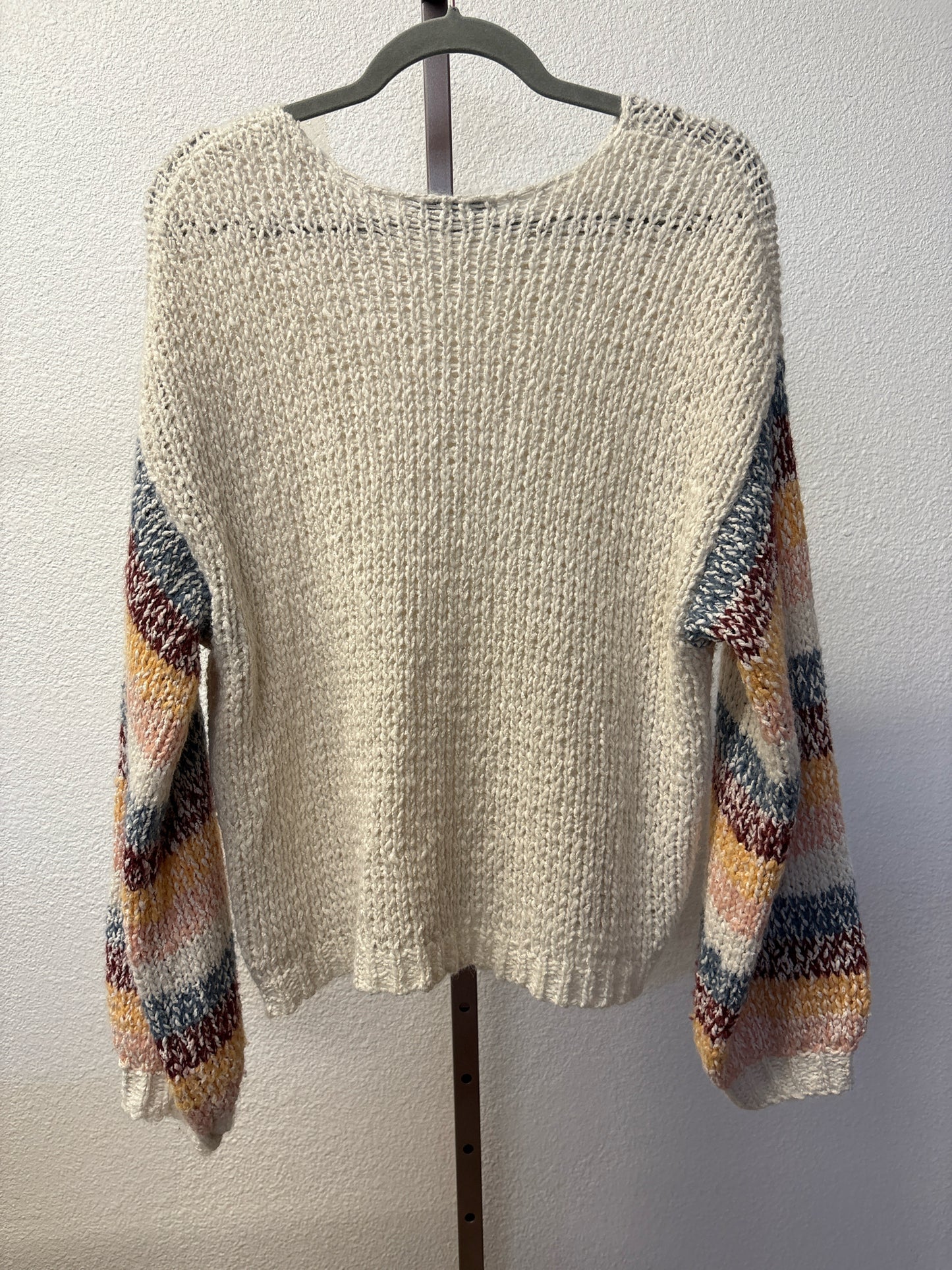 Baltic Born Size M Cream/multi Knit Sweater