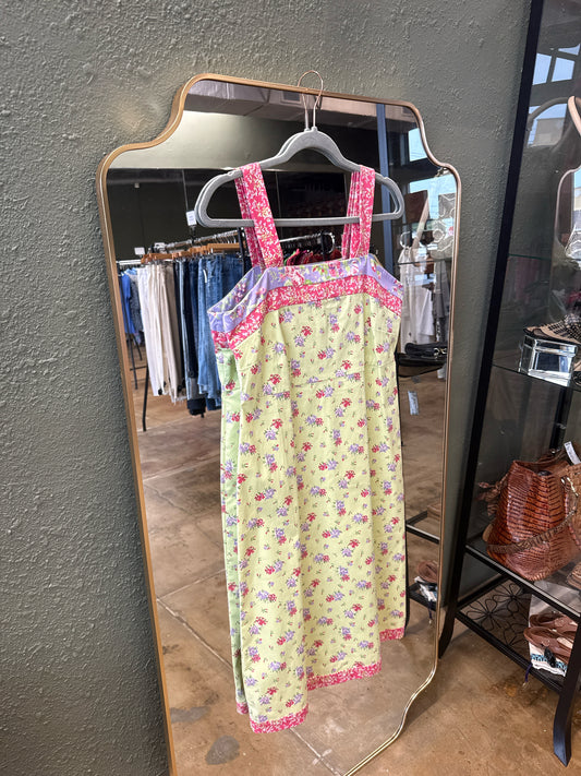 Hanna Andersson Size 10 Green/Pink Dress