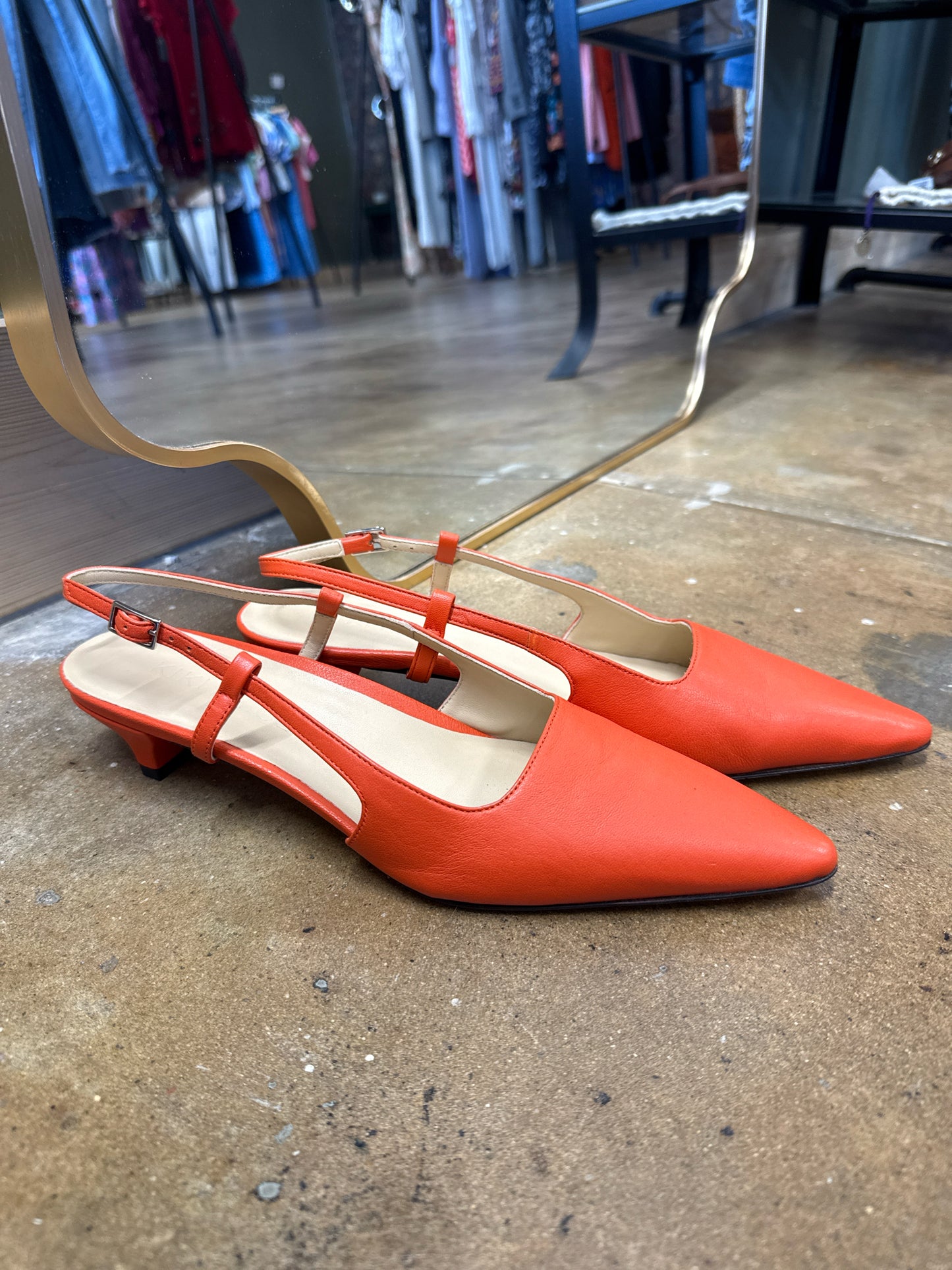 Kiki Price Shoe Size 39.5 Orange Heels