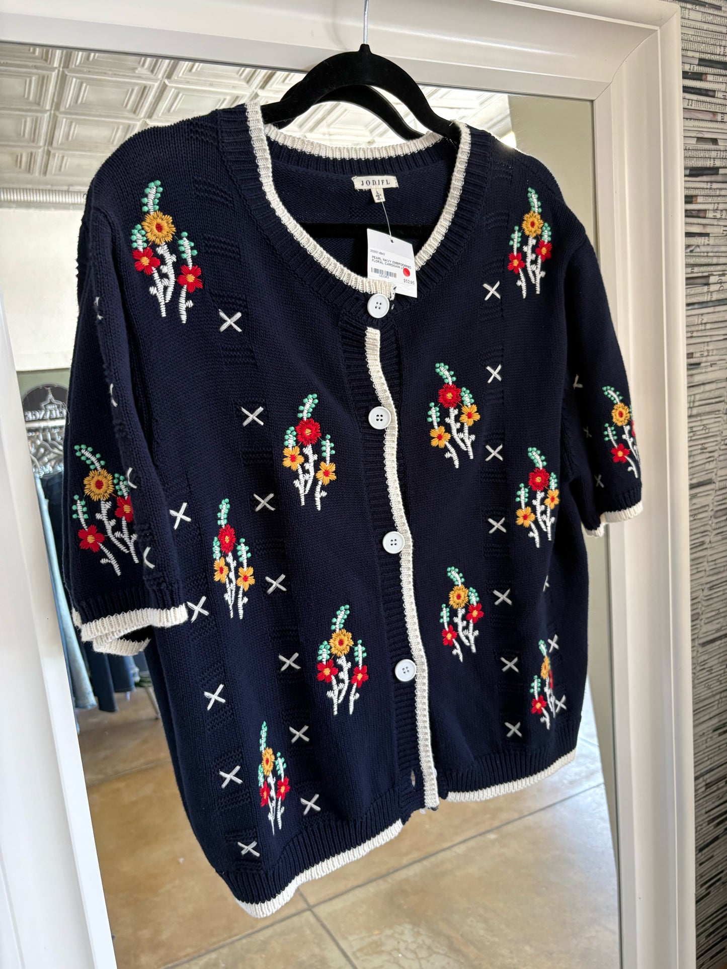Jodifl Size L navy + multi Sweater