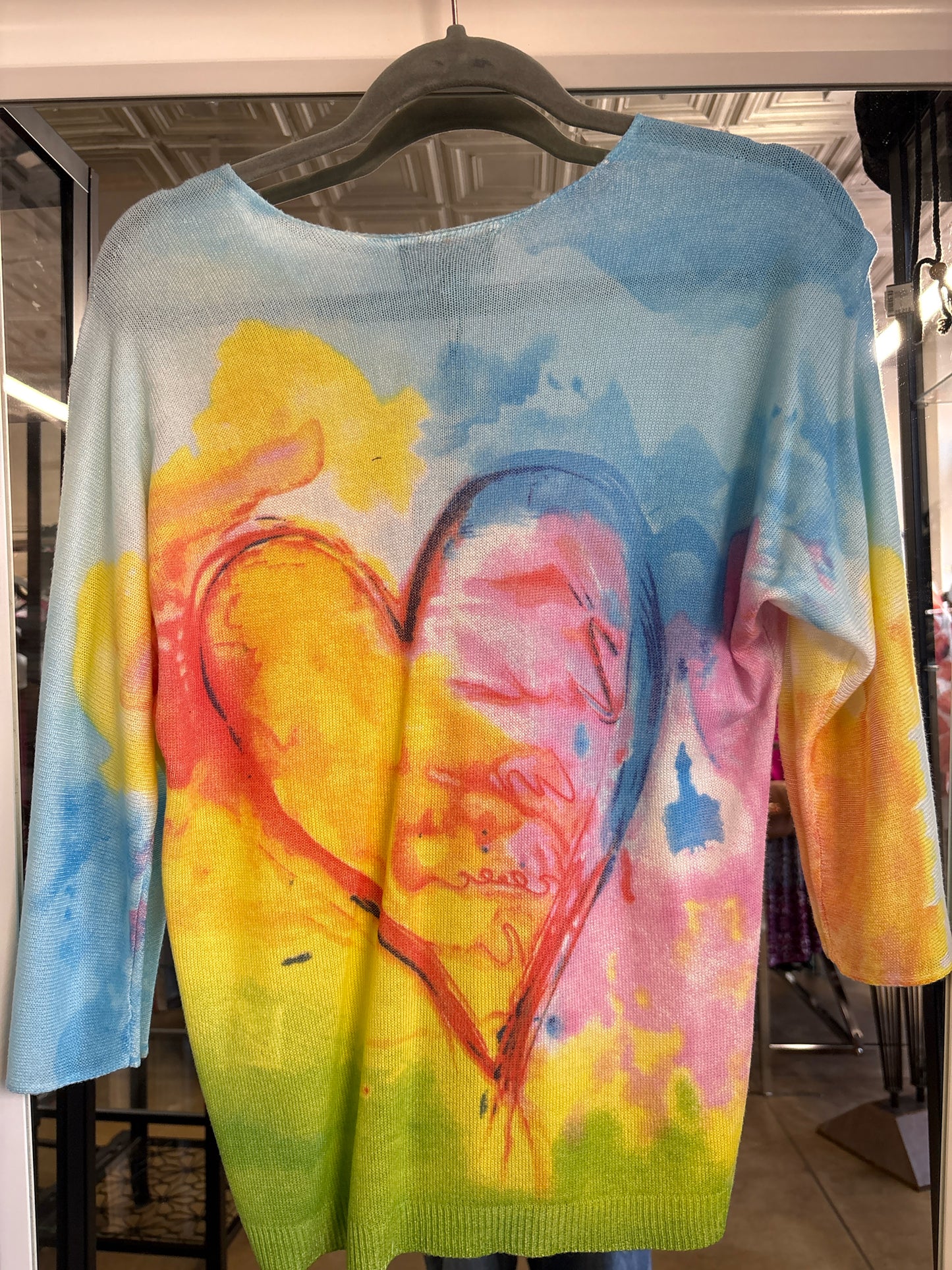 Charlie Size XS multi Heart Sweater