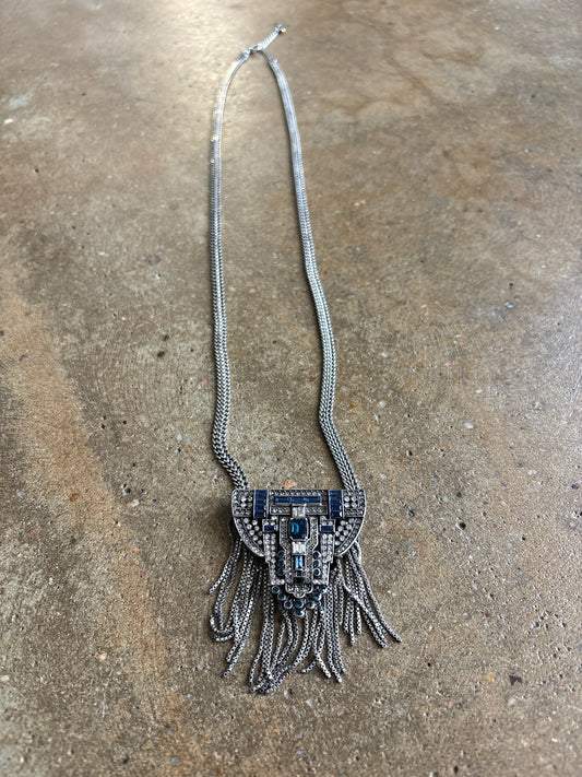 Chloe & Isabel Silver/Blue Pendant Necklace