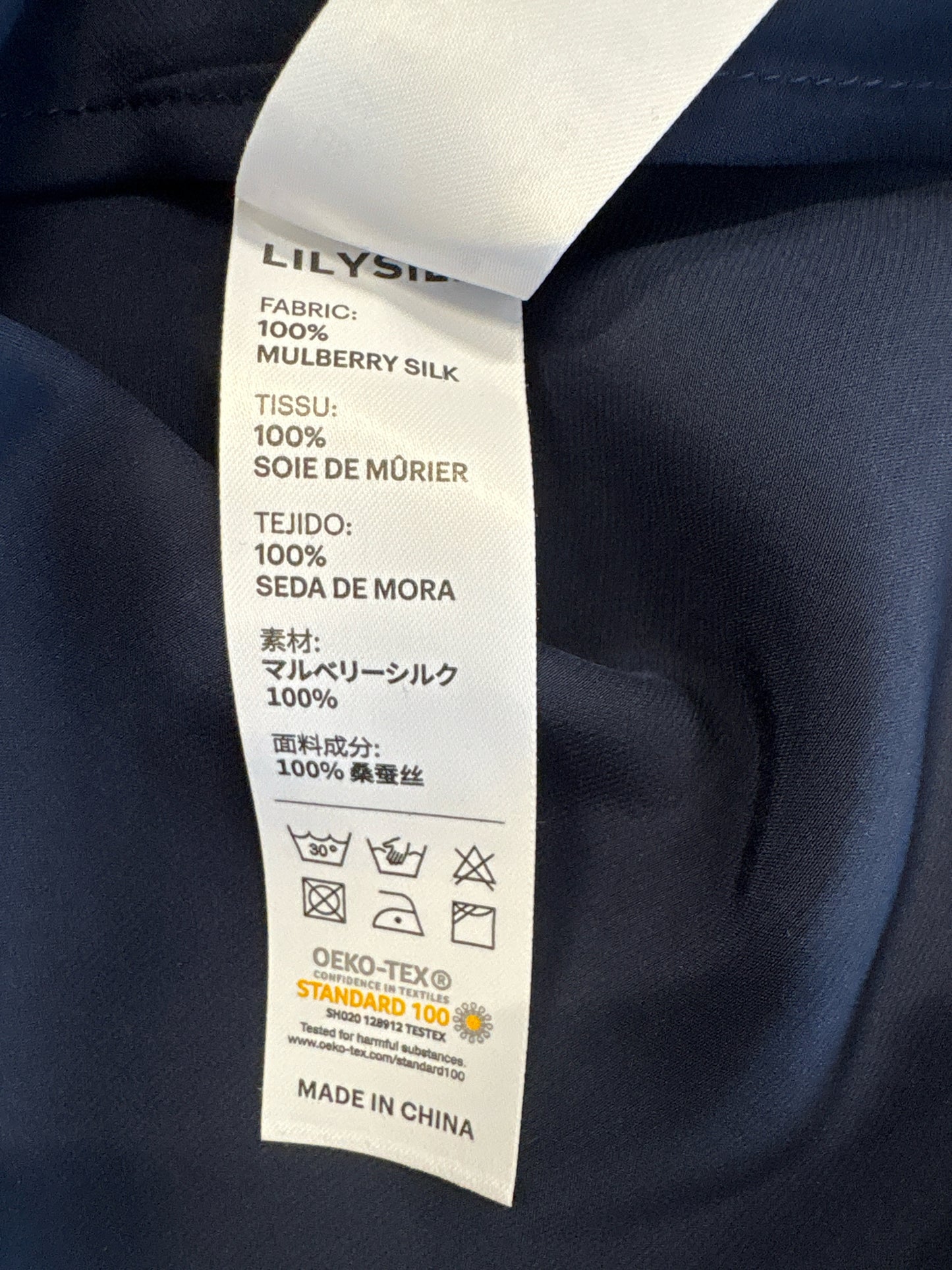 LilySilk Size 8 Navy Top