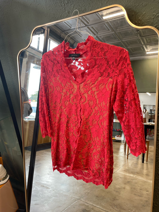 Karen Kane Size M Red Top
