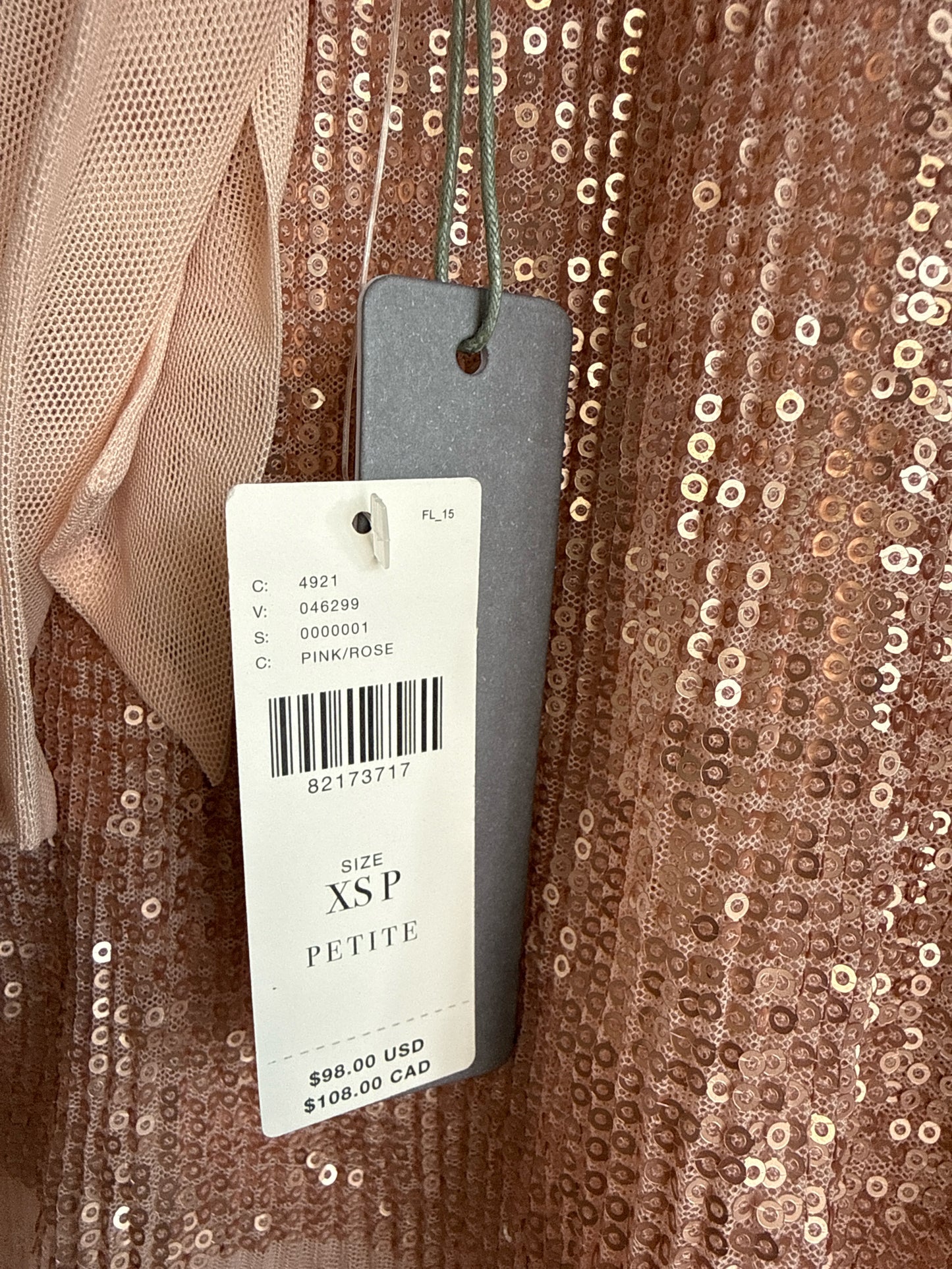 sarah hann Size XSP Rose Sequin Top