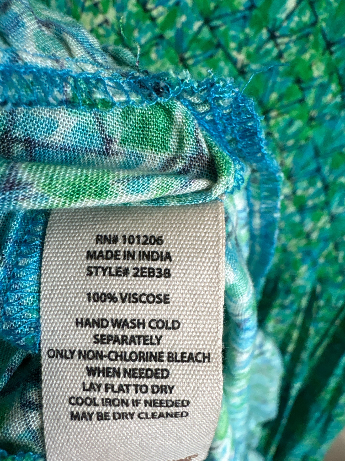 Soft Surroundings Size XL green and blue Dress