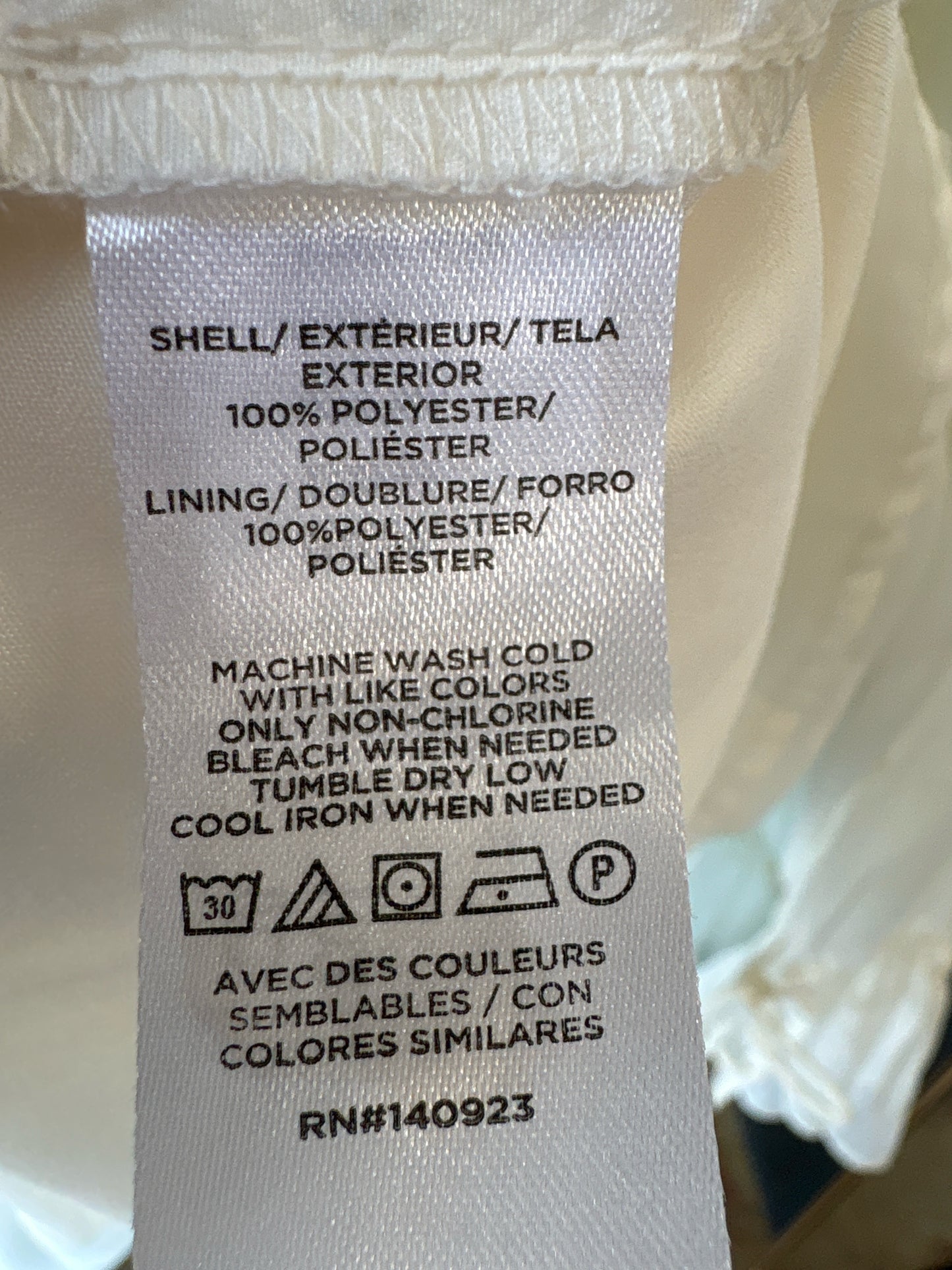 LOFT Size SP off white sheer Top