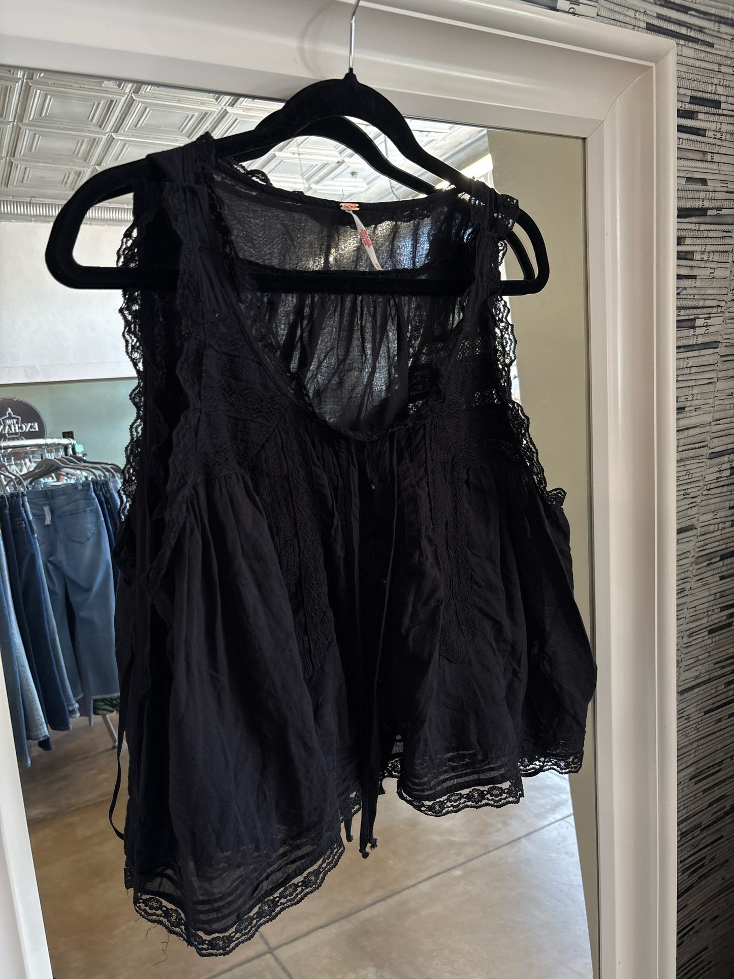 free people Size XL Black Top