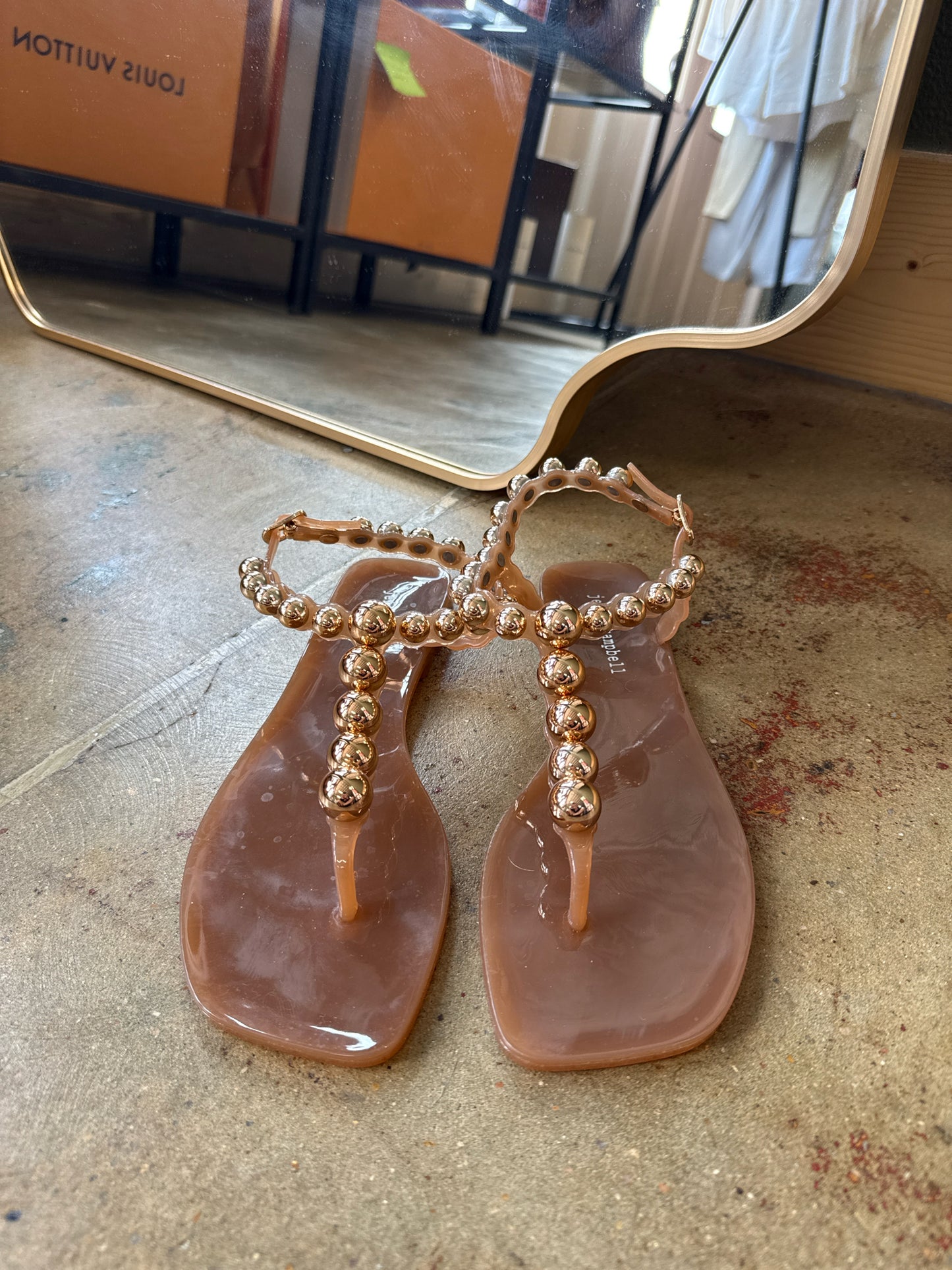 Jeffrey Campbell Shoe Size 7 Brown/Gold Sandals