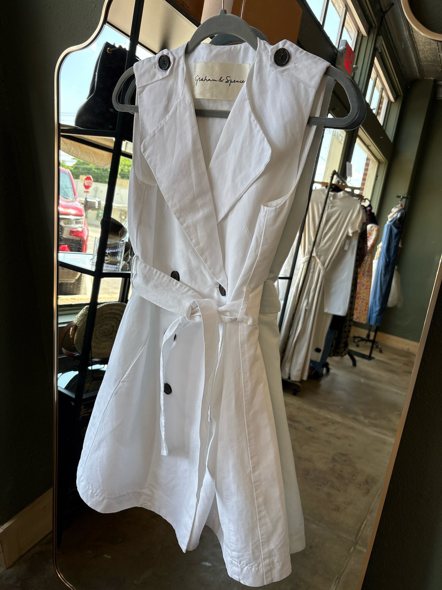 graham and spencer Size P White Sleeveless Dress