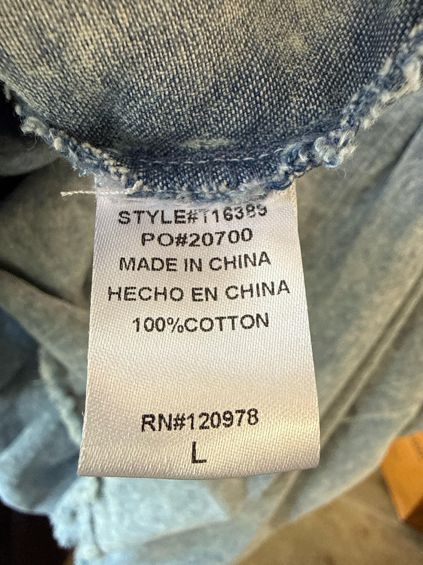 entro Size L Denim Top